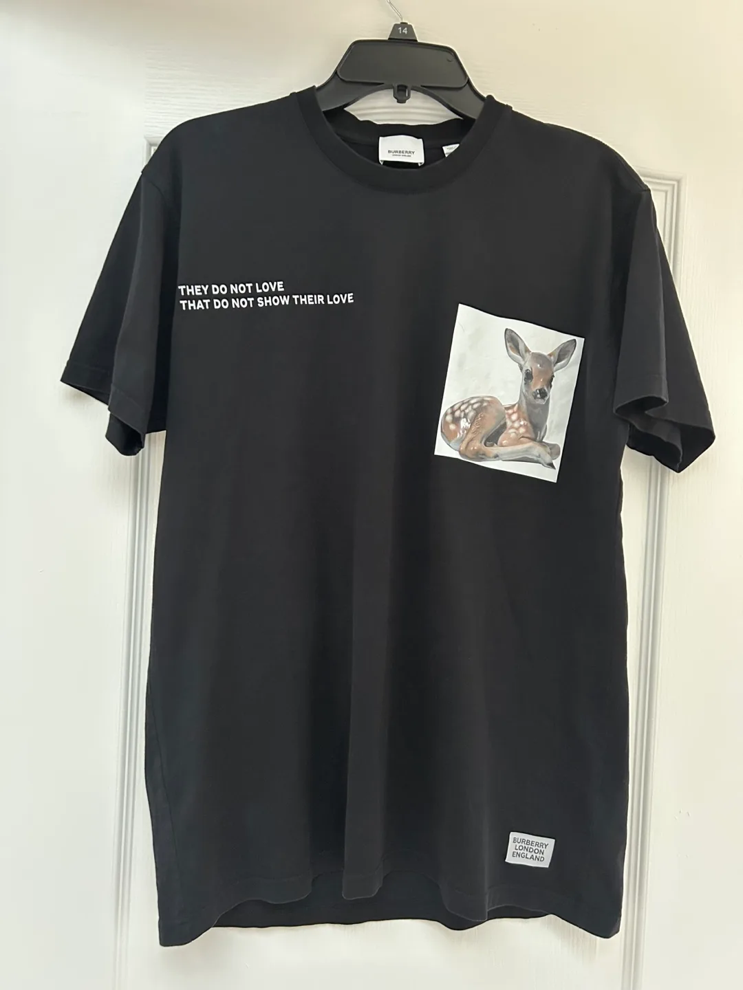 Burberry Black T-Shirt with Deer Print thumbnail