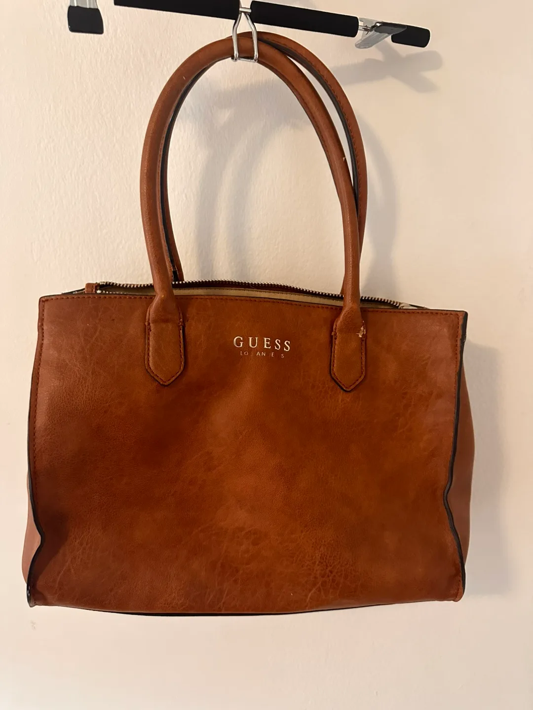 Guess Brown Leather Handbag thumbnail