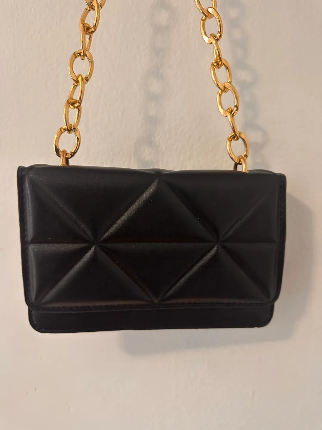 Black Quilted style Chain Bag thumbnail