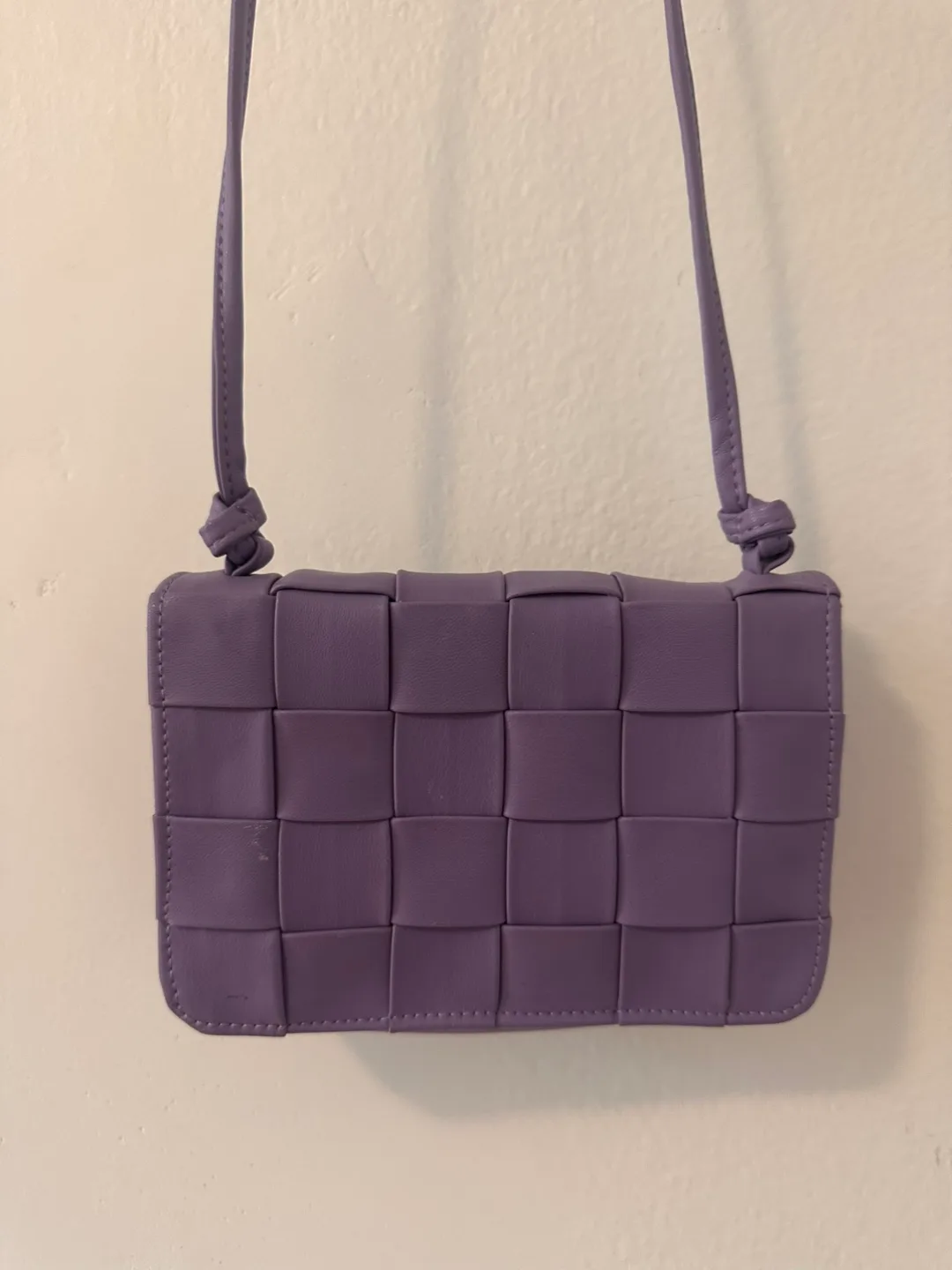 Purple Woven Crossbody Bag thumbnail