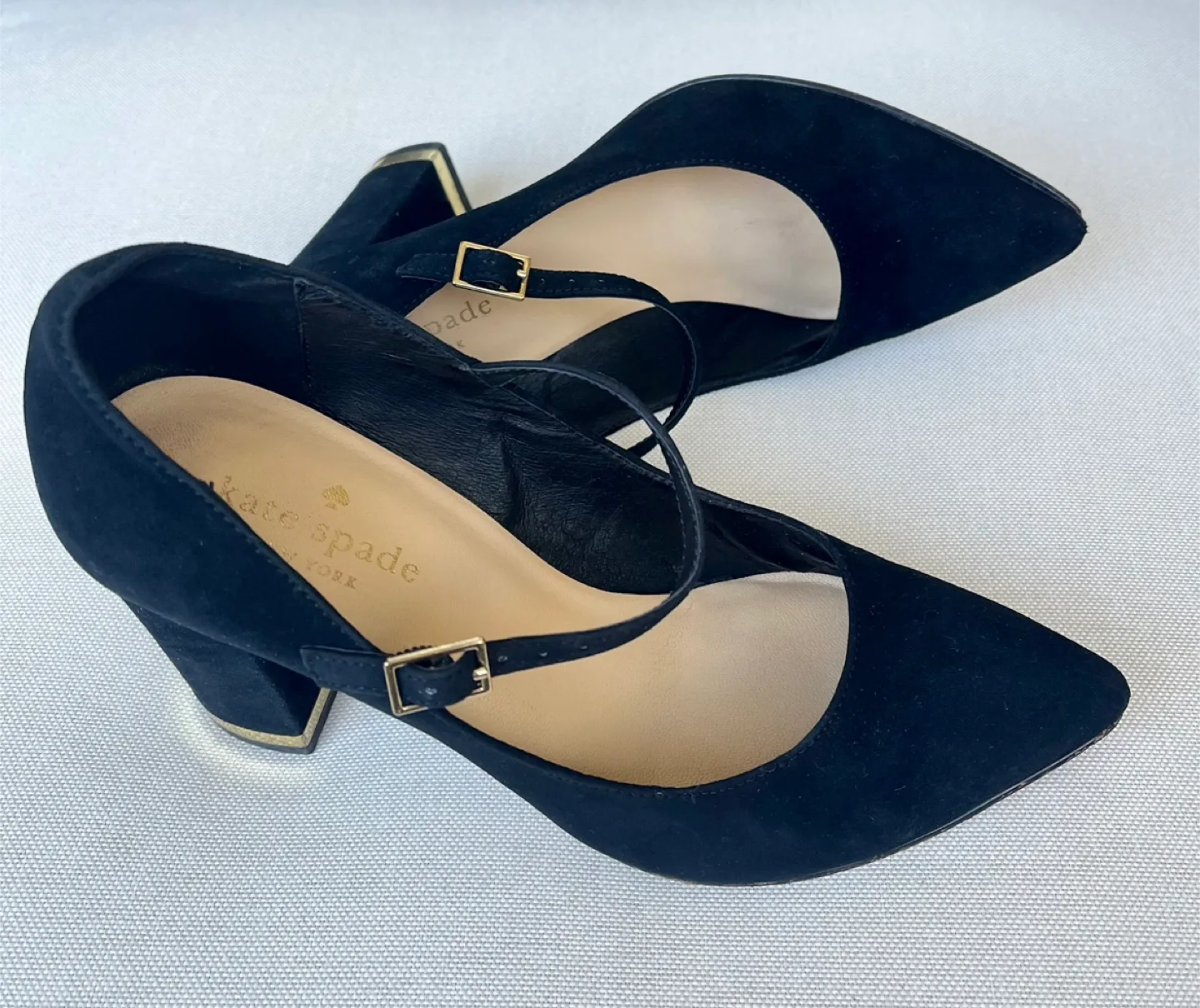 Kate Spade Black Suede Shoes Women Size 6M thumbnail