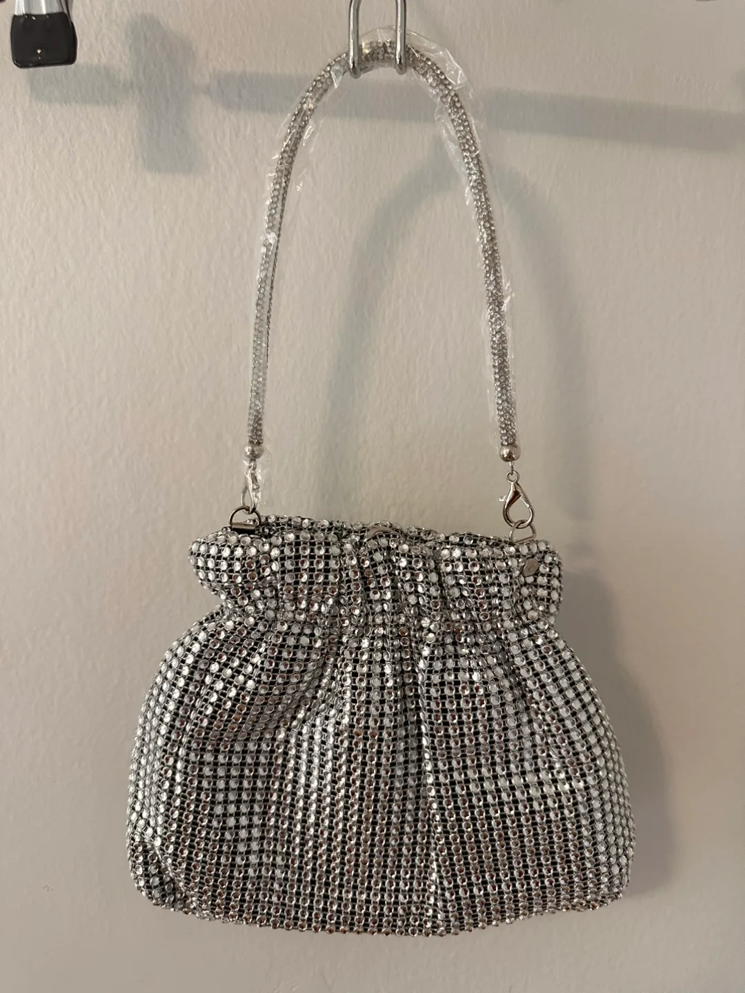 Silver Rhinestone Evening Bag thumbnail