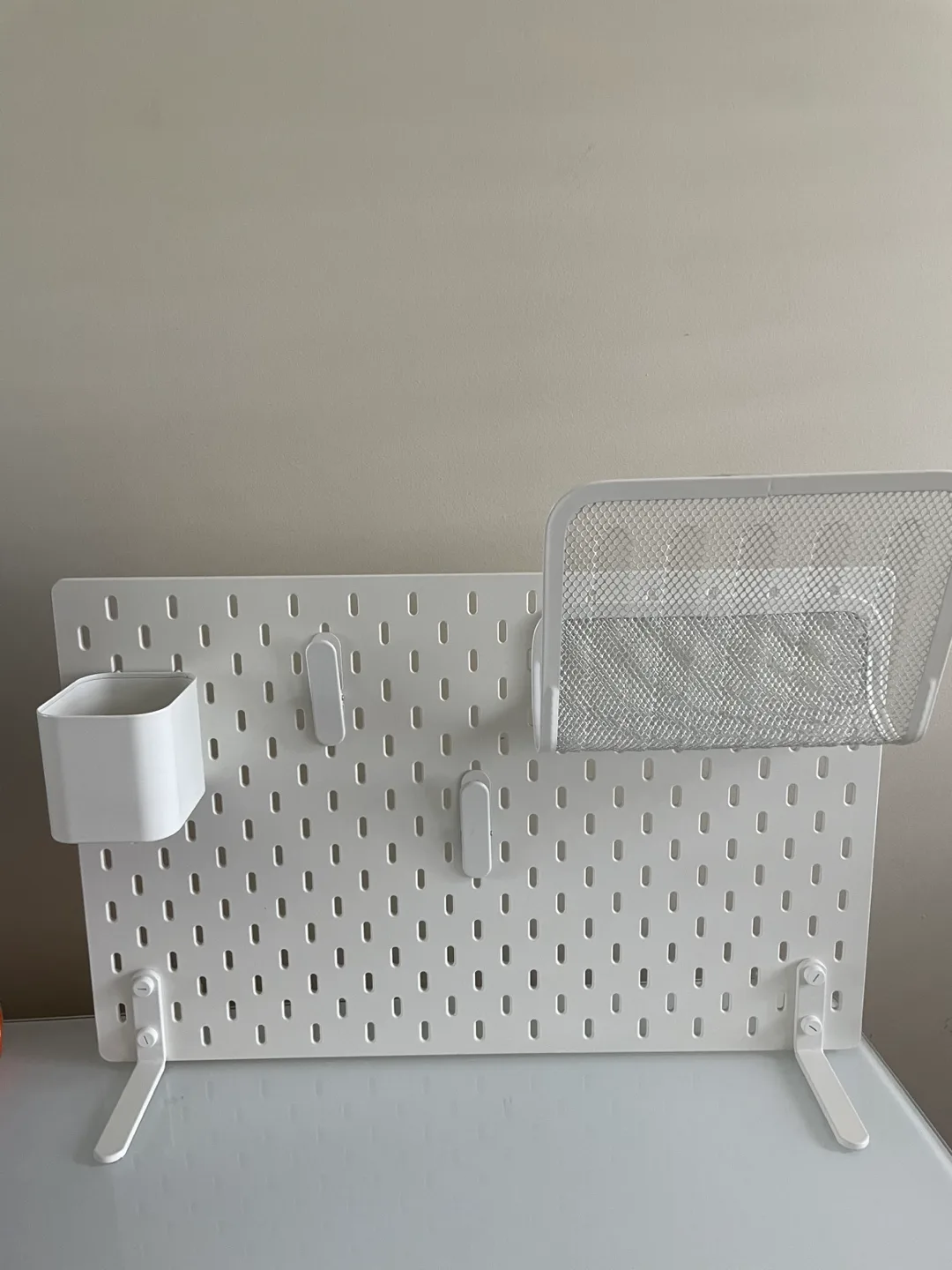 IKEA Skadis Pegboard with Accessories - White thumbnail
