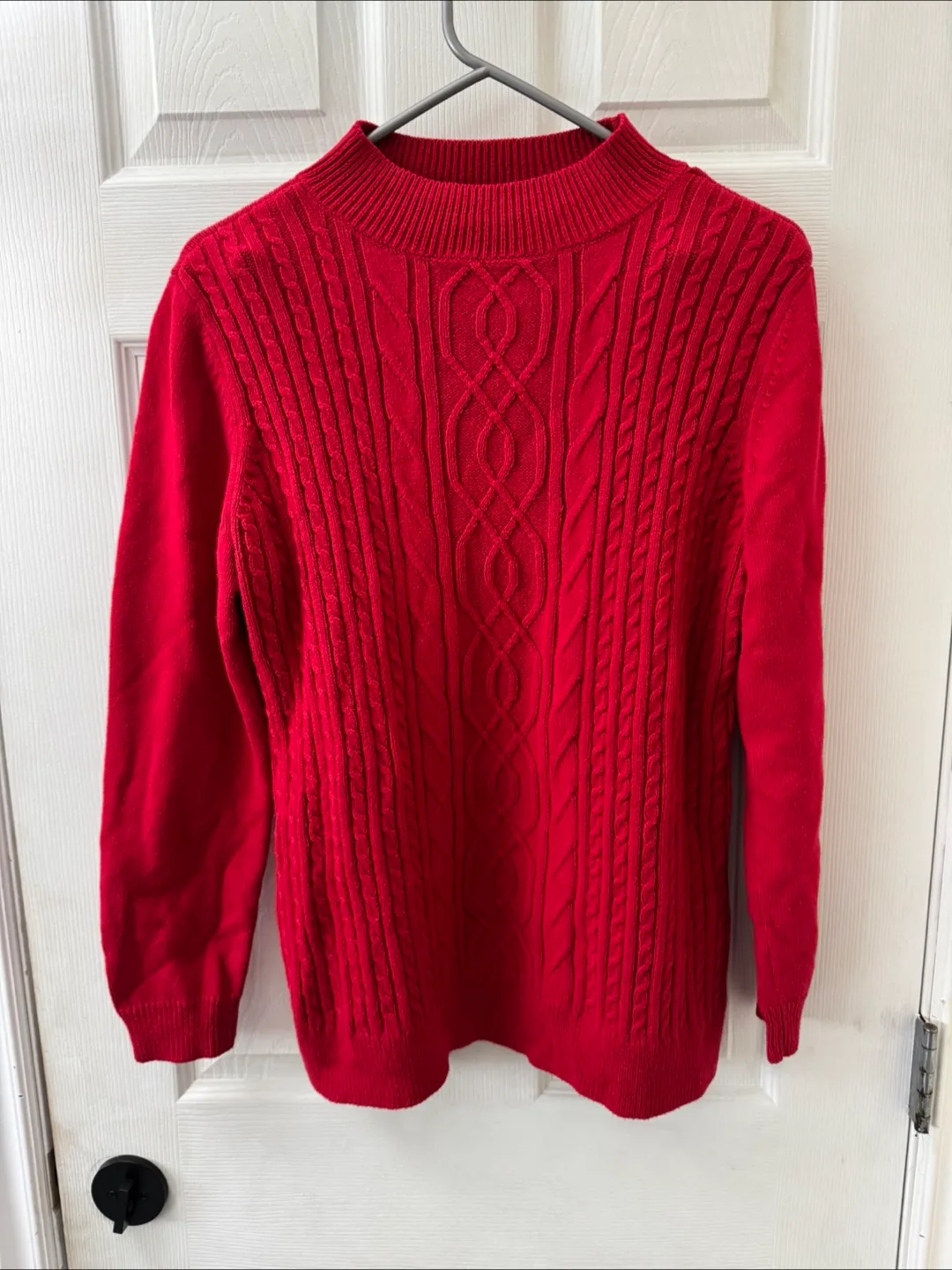 Red Cable Knit Sweater thumbnail