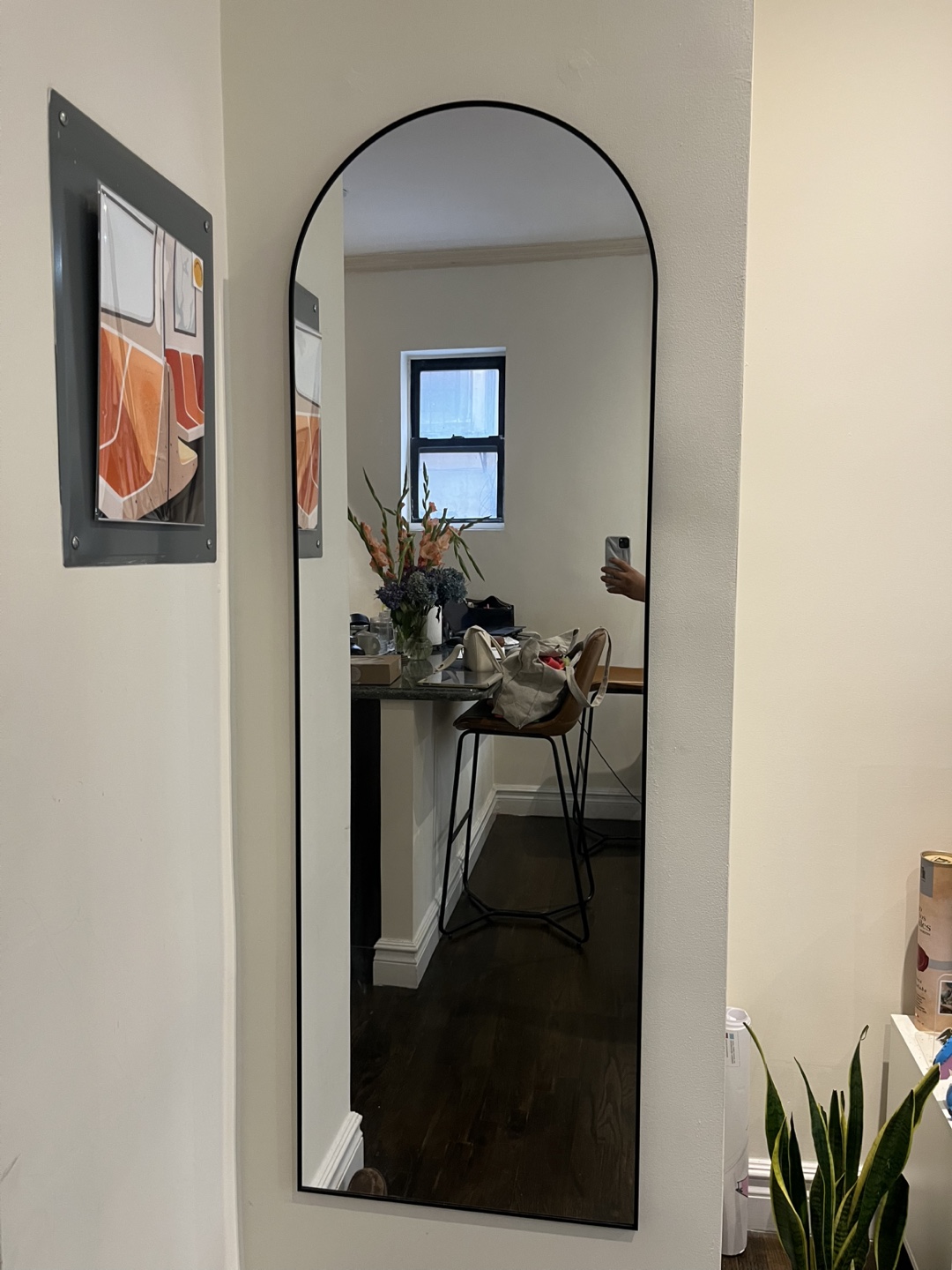 Black Arched Full Length Mirror