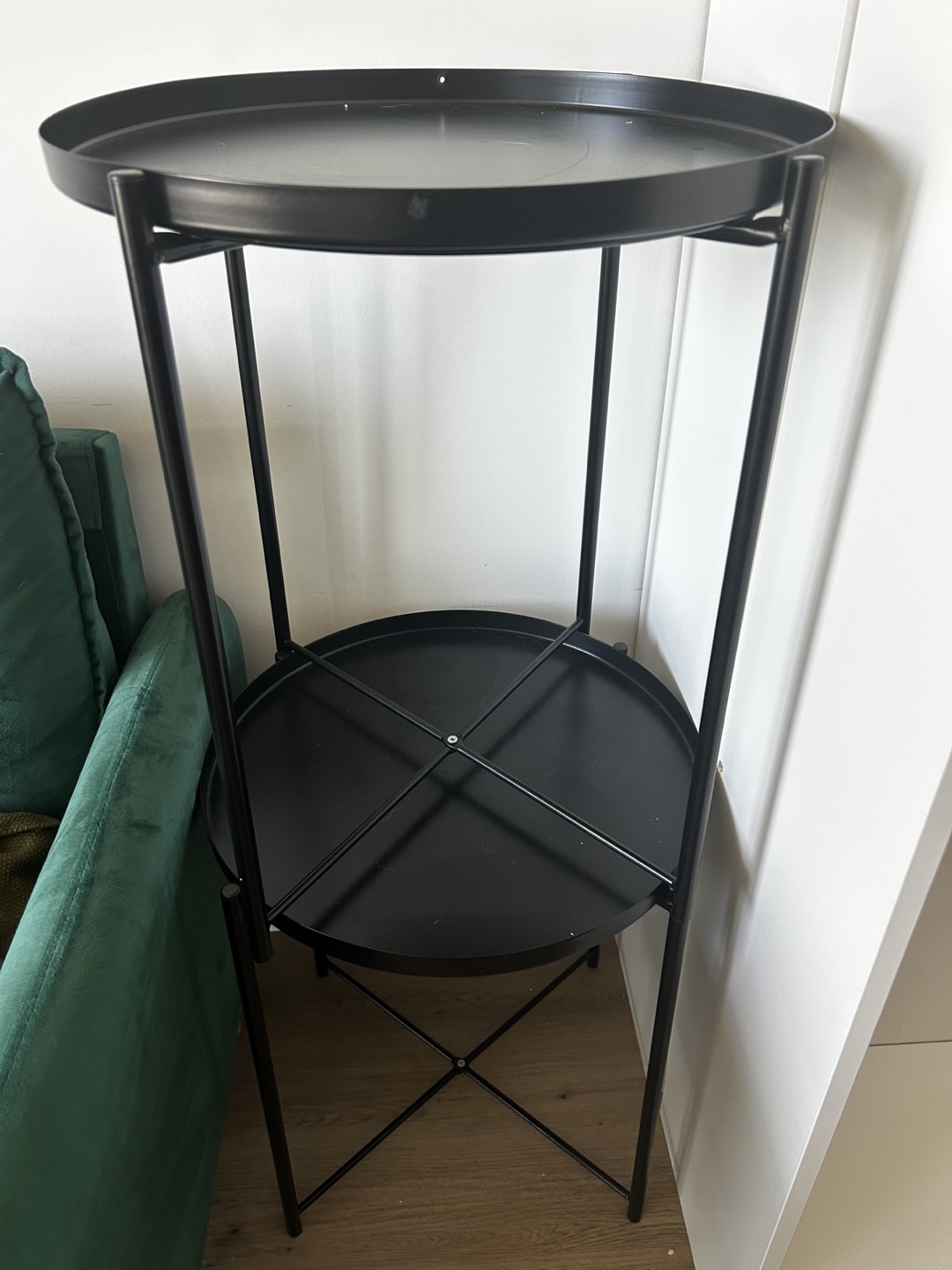 IKEA GLADOM Black Tray Table - 17 1/2x20 5/8"