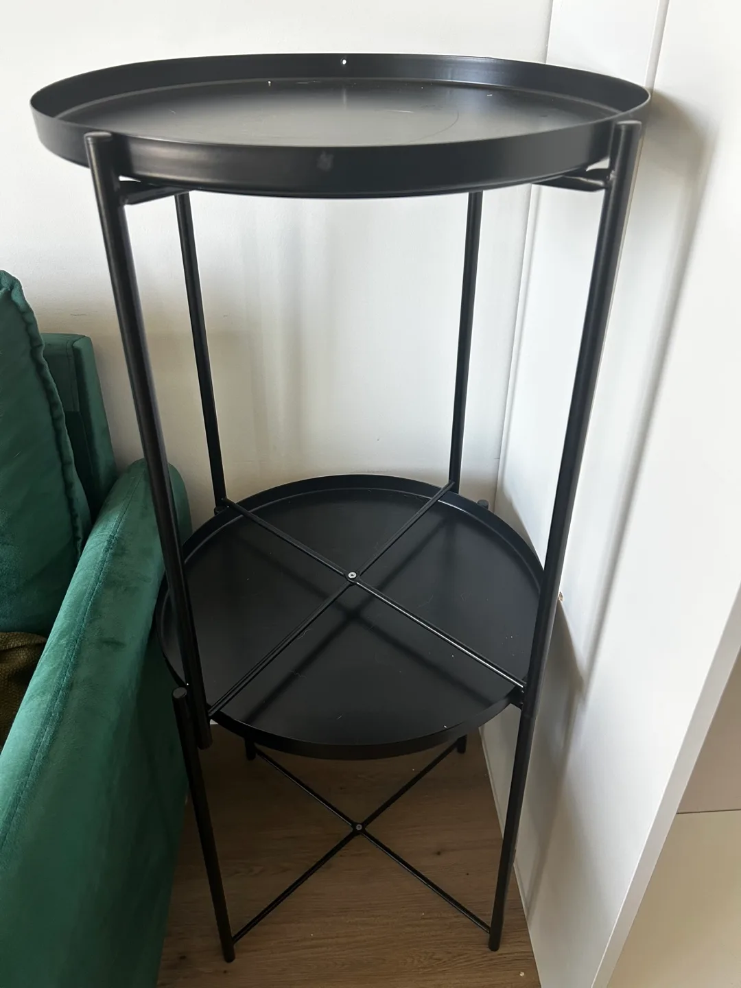 IKEA GLADOM Black Tray Table - 17 1/2x20 5/8" thumbnail