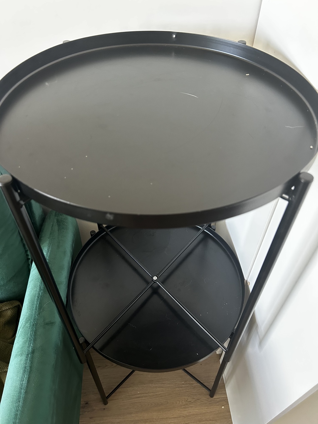 IKEA GLADOM Black Tray Table - 17 1/2x20 5/8" - photo 2