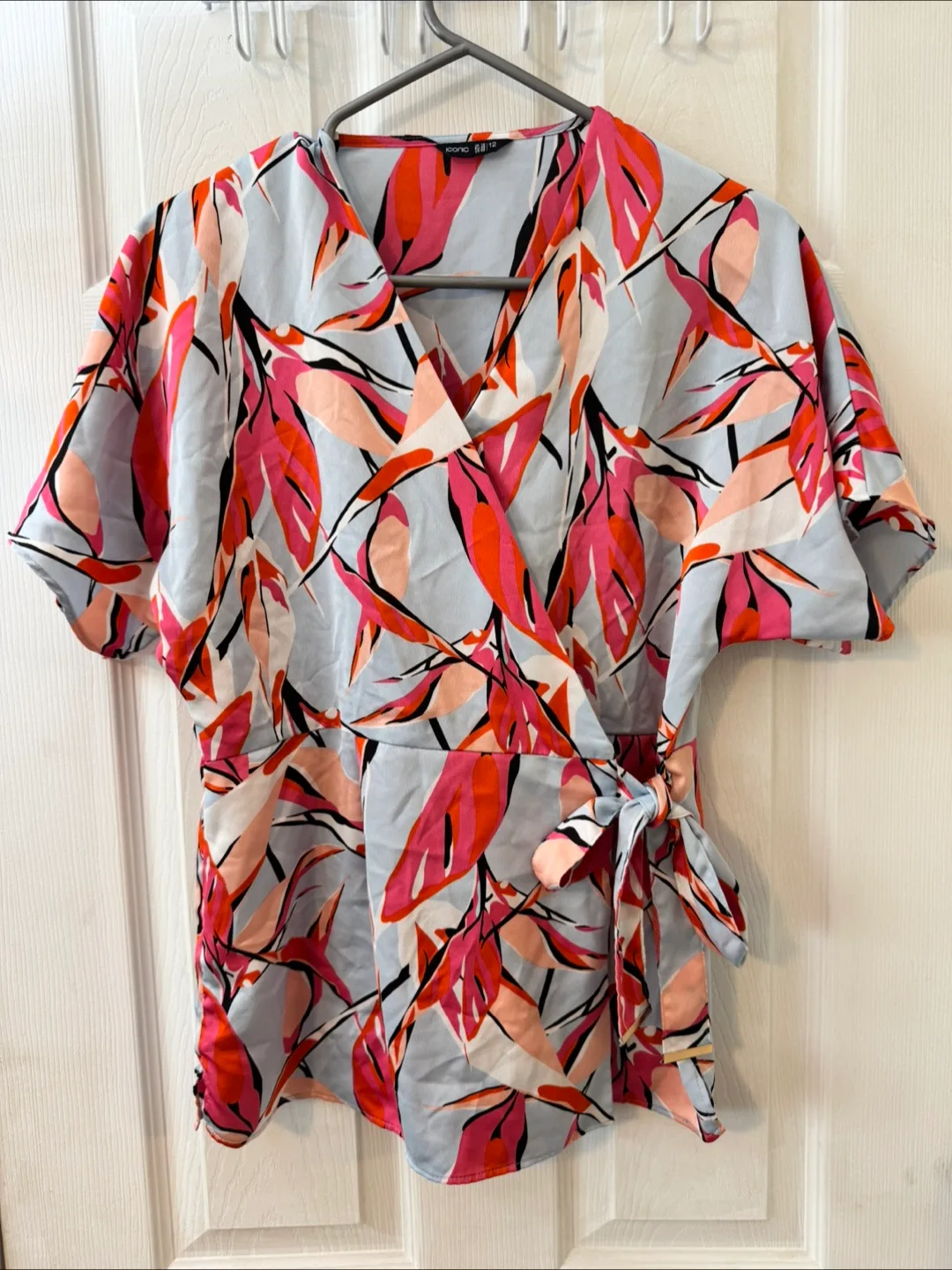 Iconic Floral Wrap Top - Size 12 thumbnail