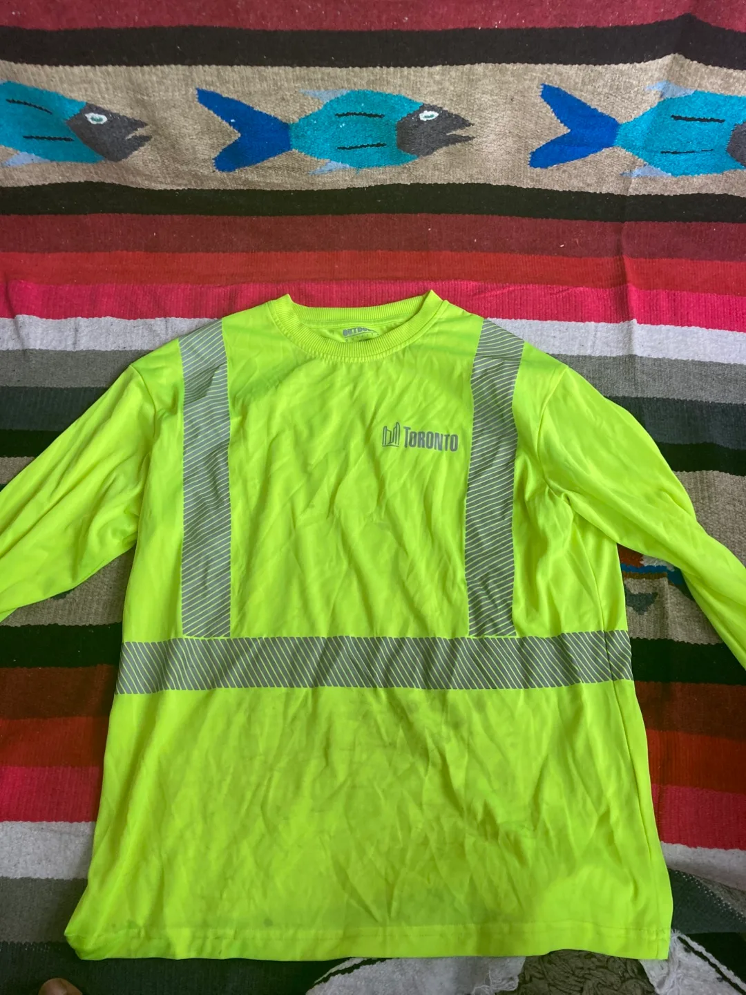 Toronto Neon Yellow Safety Long Sleeve Shirt thumbnail
