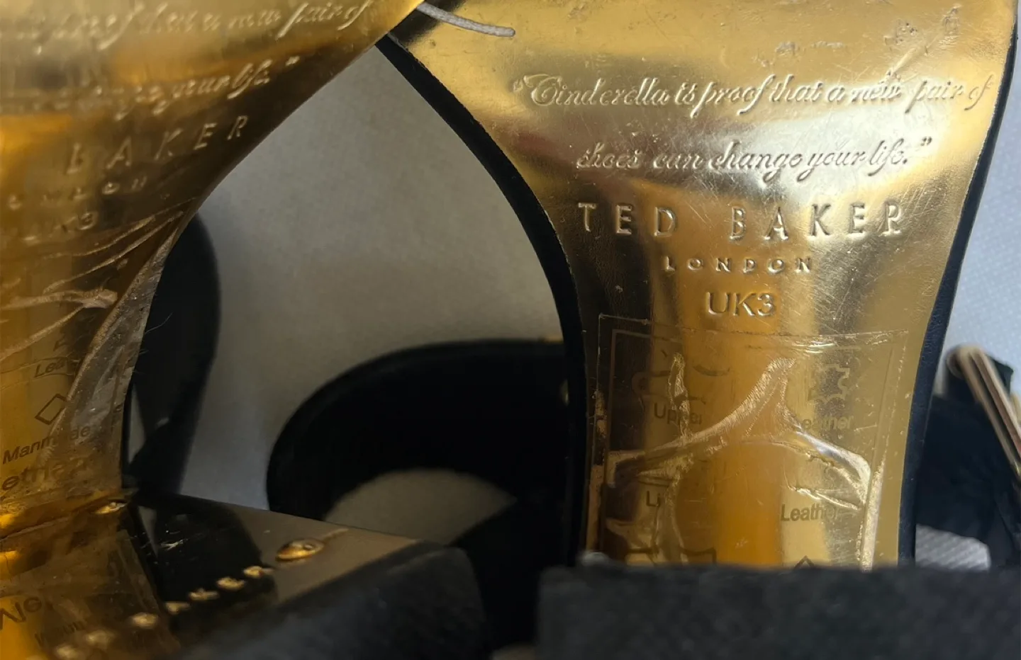 Ted Baker London Black Leather Sandals Size 6 image indicator(7)