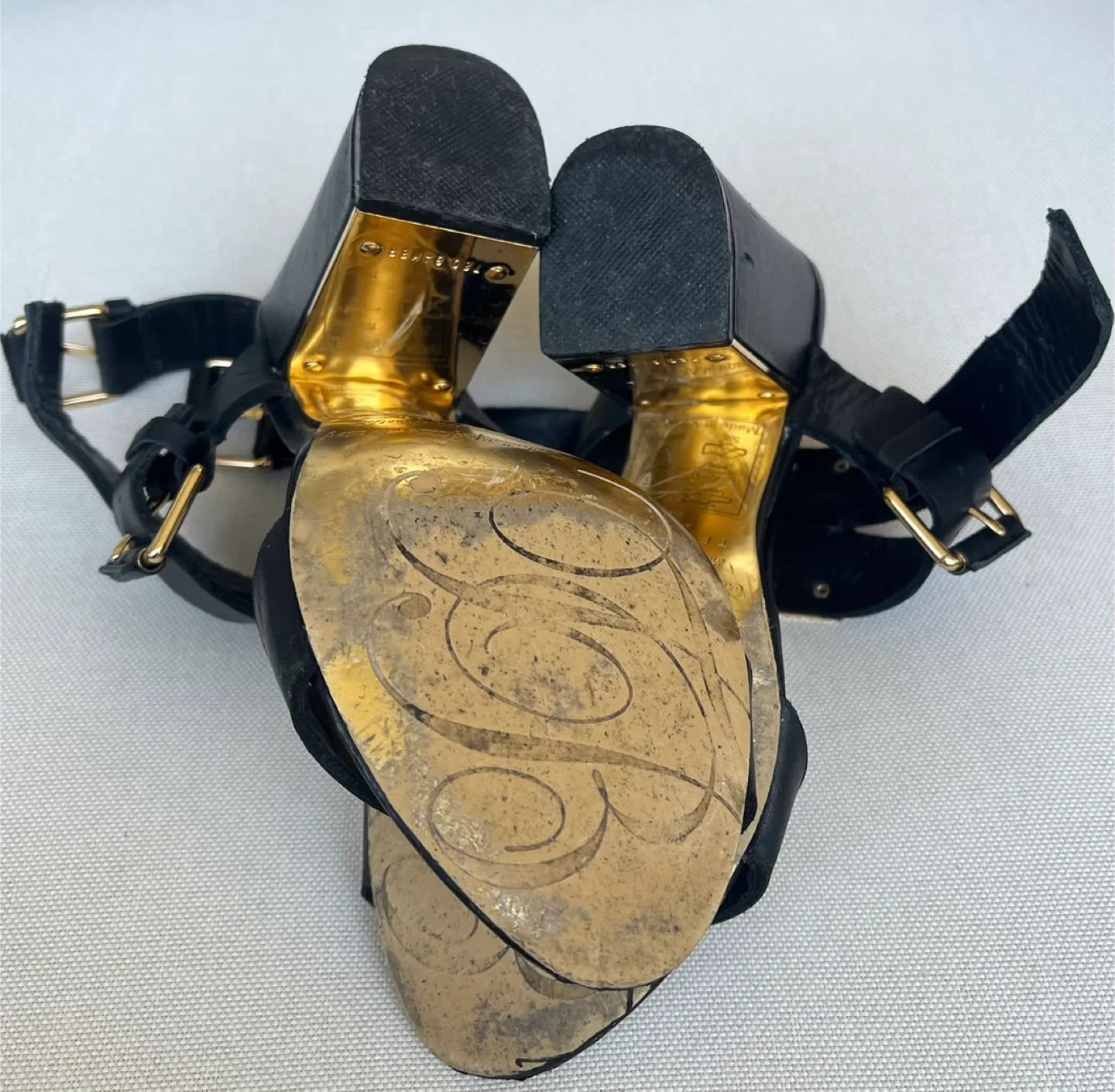 Ted Baker London Black Leather Sandals Size 6 image indicator(9)