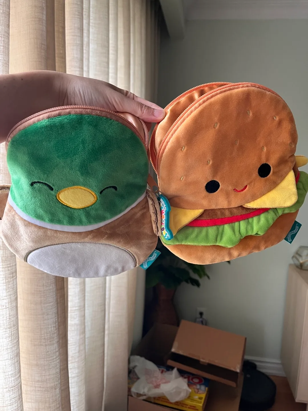 Squishmallows Burger & Duck Plush Pouches thumbnail