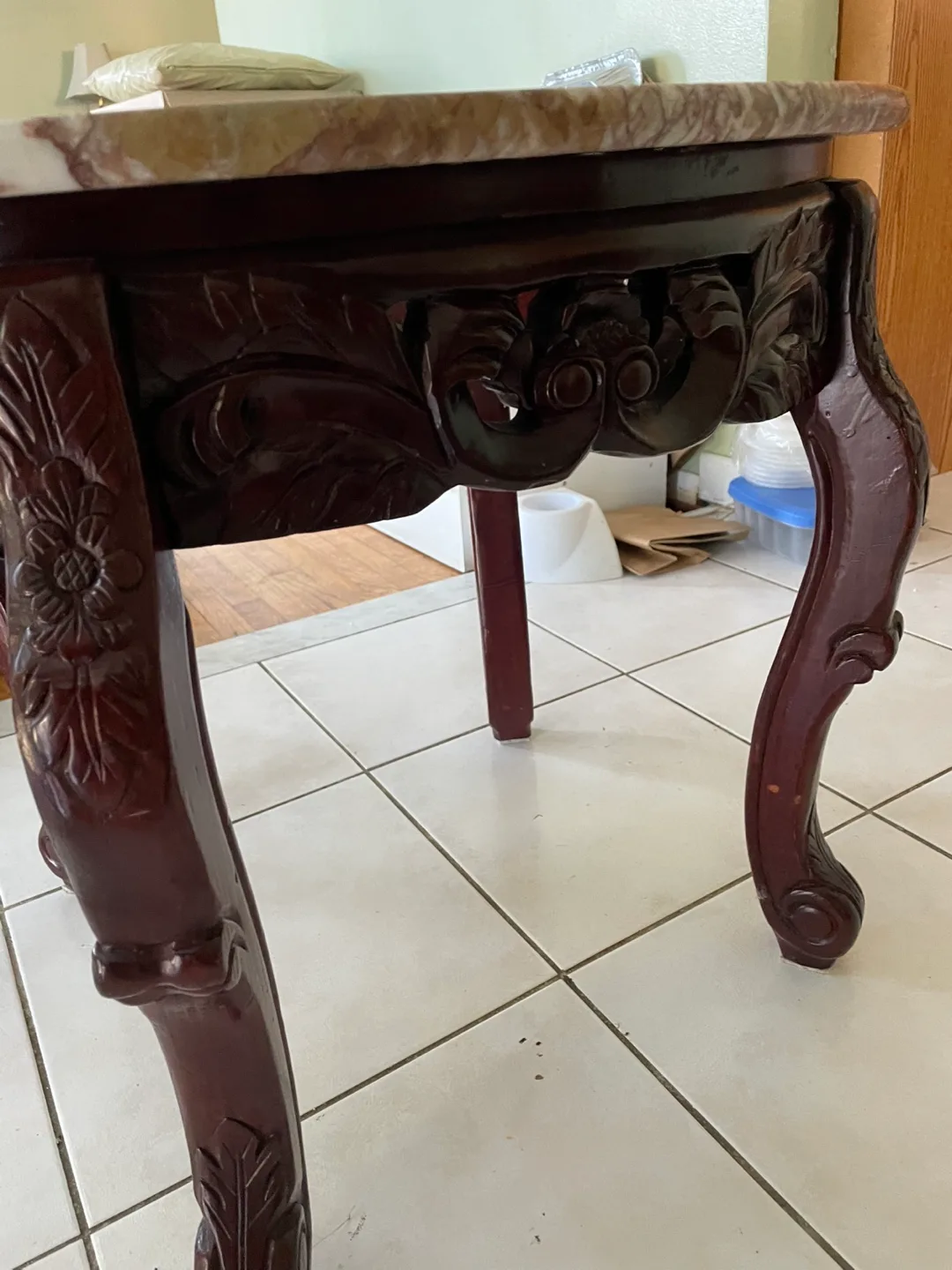 Oval Marble Top Coffee Table image indicator(3)