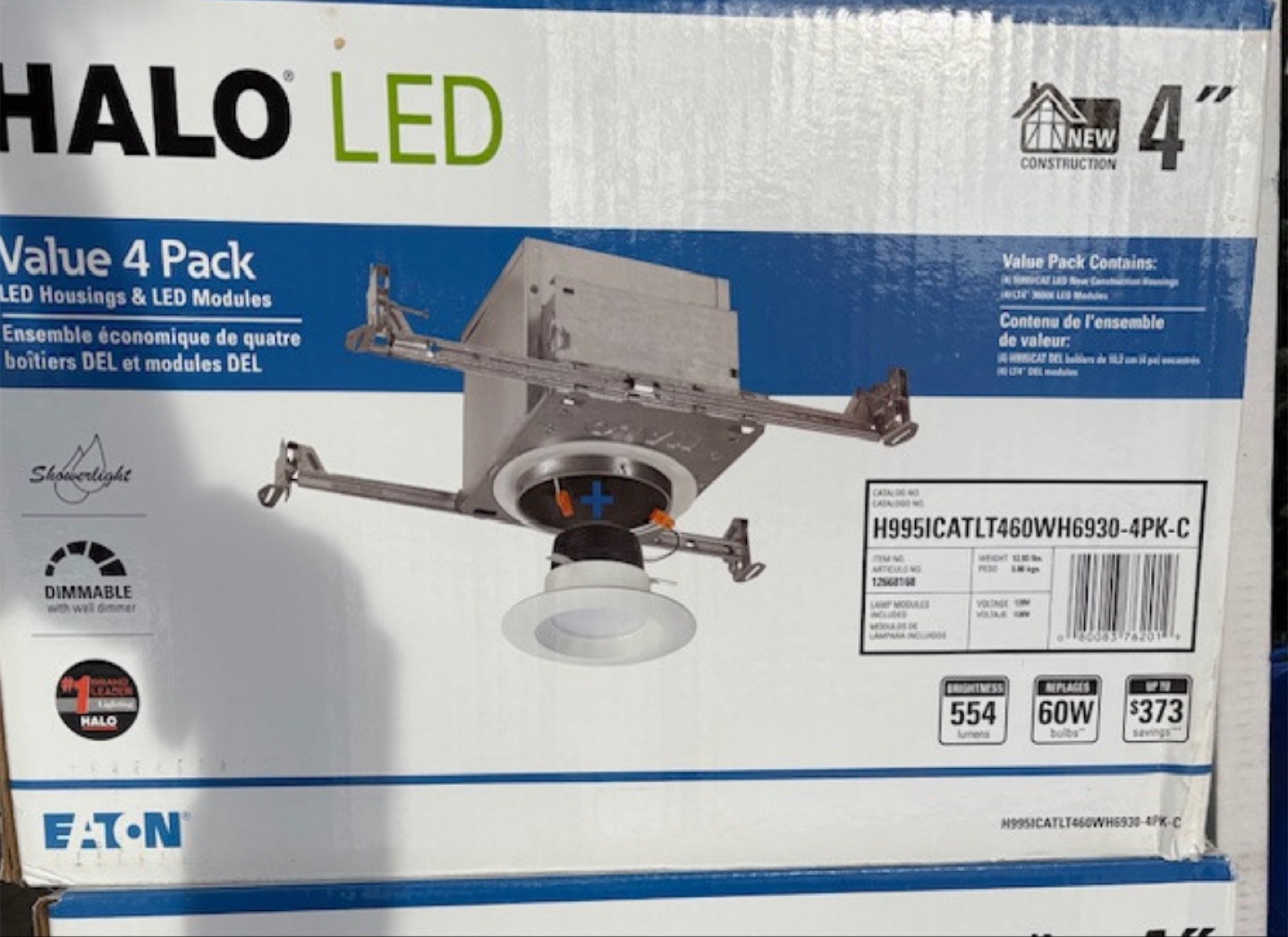Halo 4-in LED Recessed Light Retrofit Kit - 4 pack