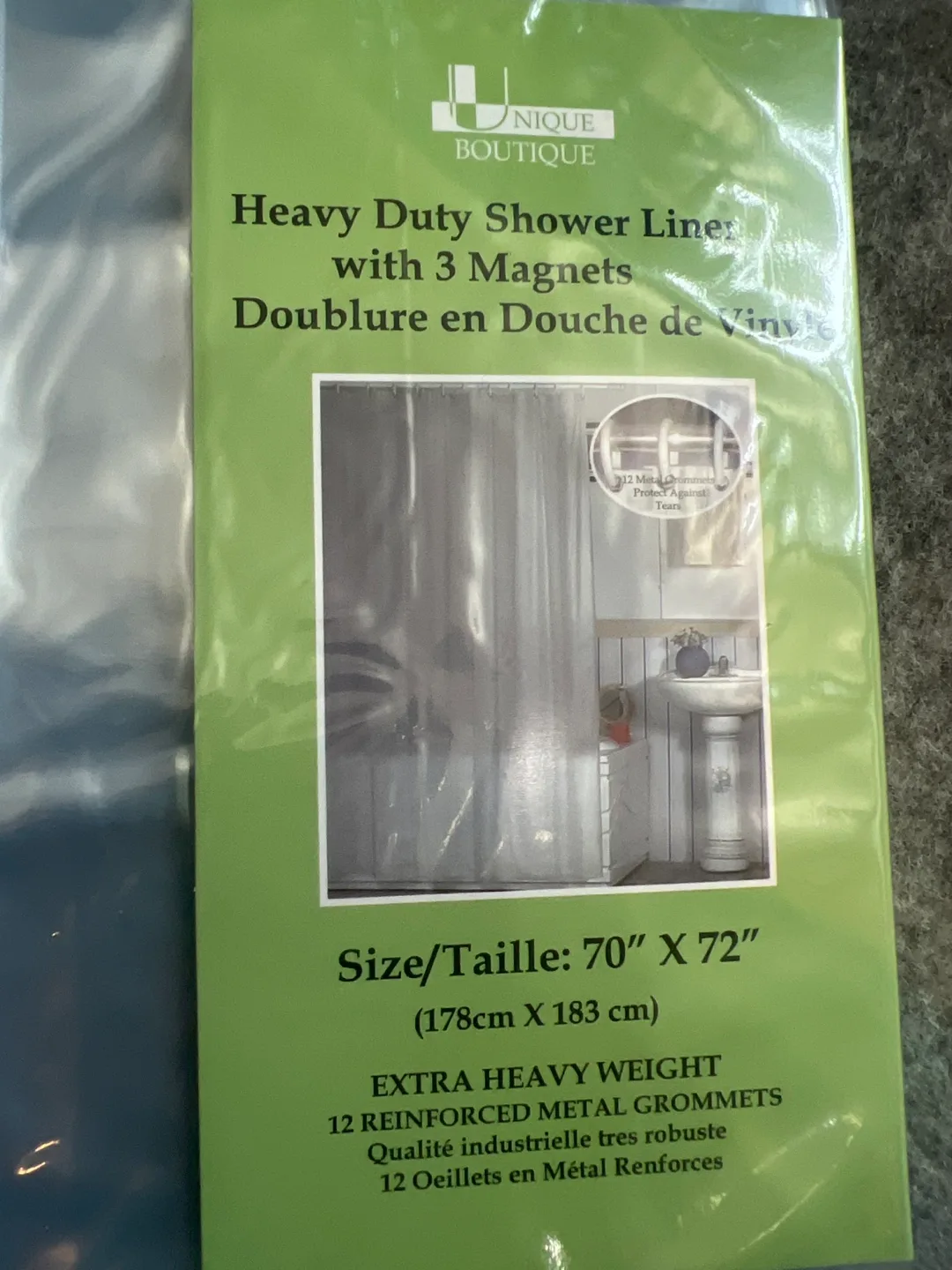 Unique Boutique Heavy Duty Shower Liner - NEW image indicator(3)
