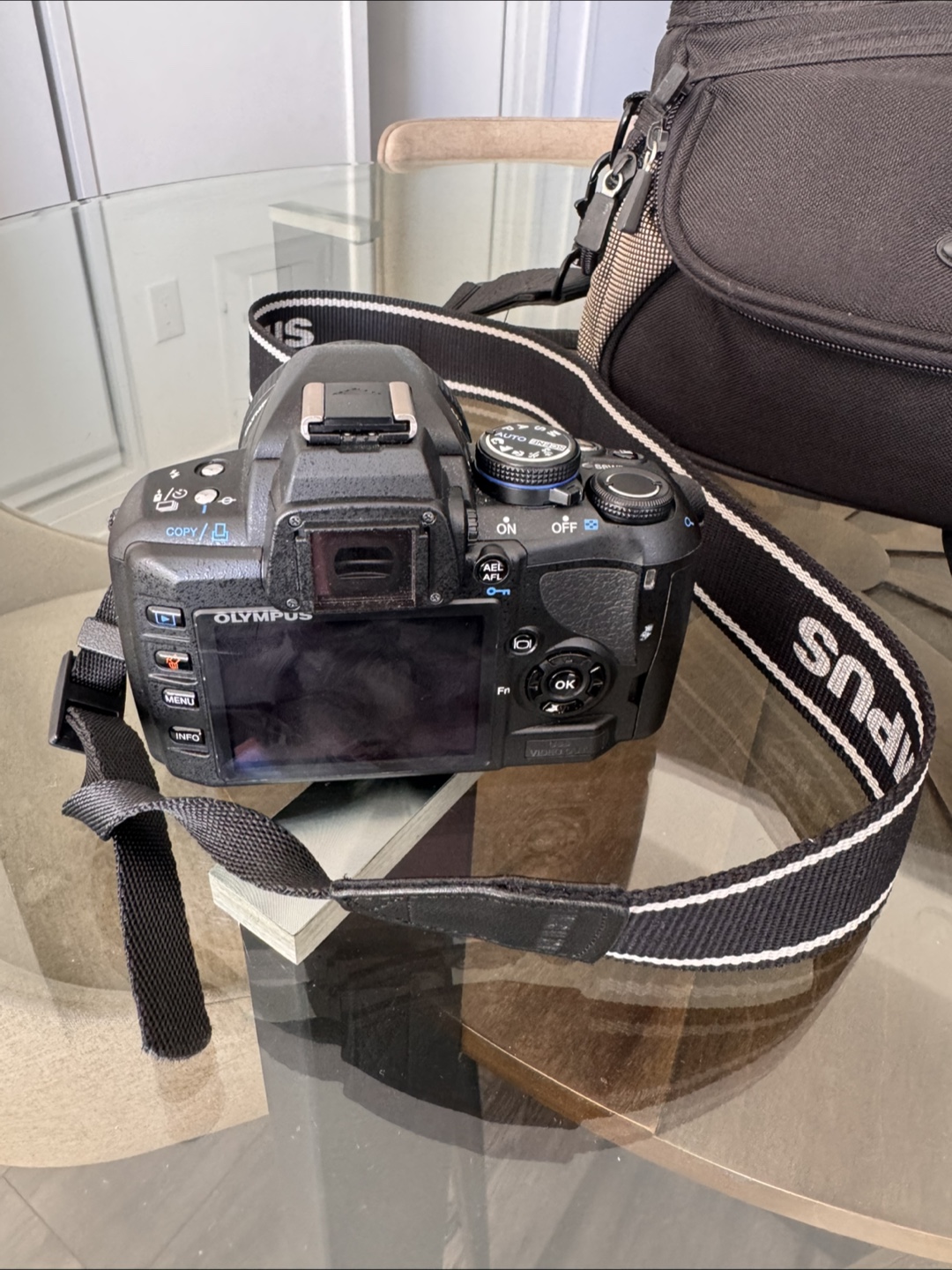 Olympus E-420 DSLR Camera with Lens & Bag