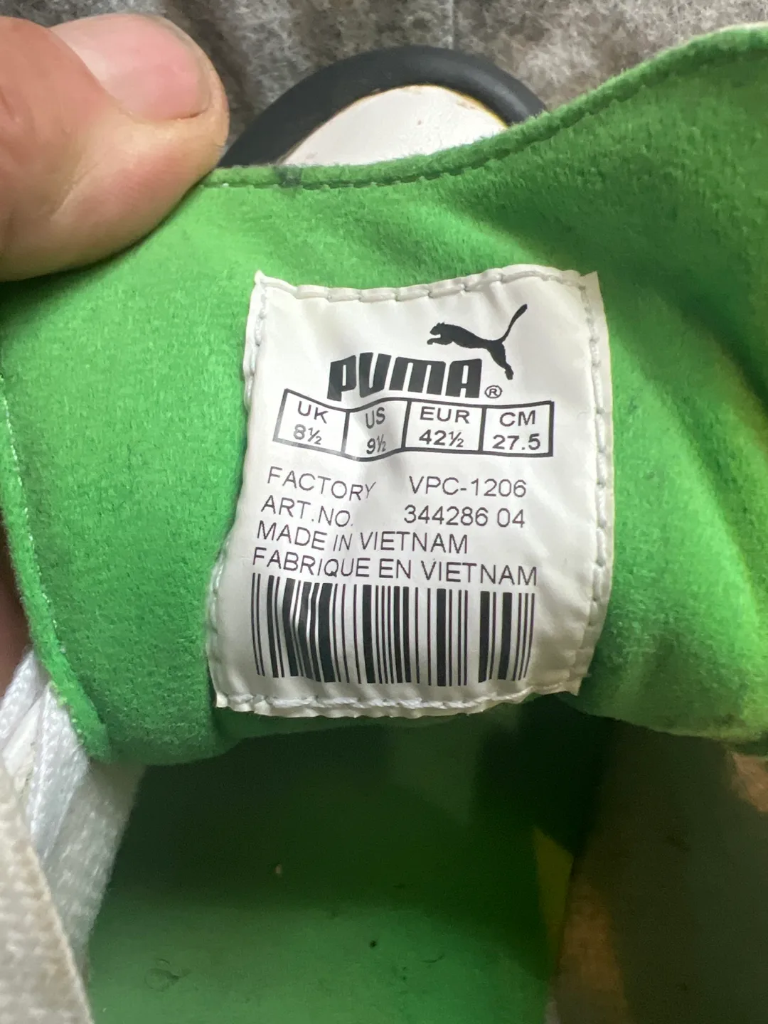Puma White & Green Shoes - US 9.5 image indicator(5)