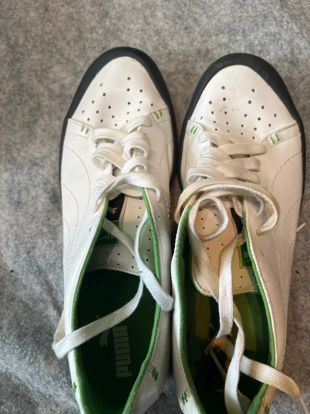 Puma White & Green Shoes - US 9.5 image indicator(6)