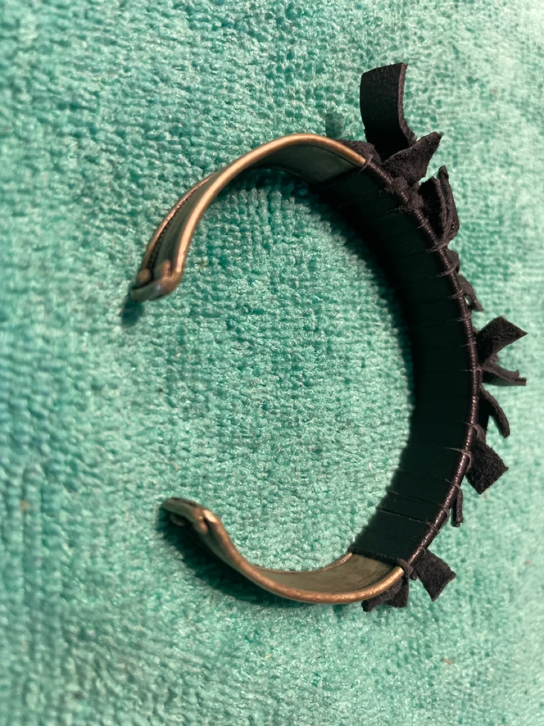 Leather & Metal Cuff Bracelet image indicator(2)