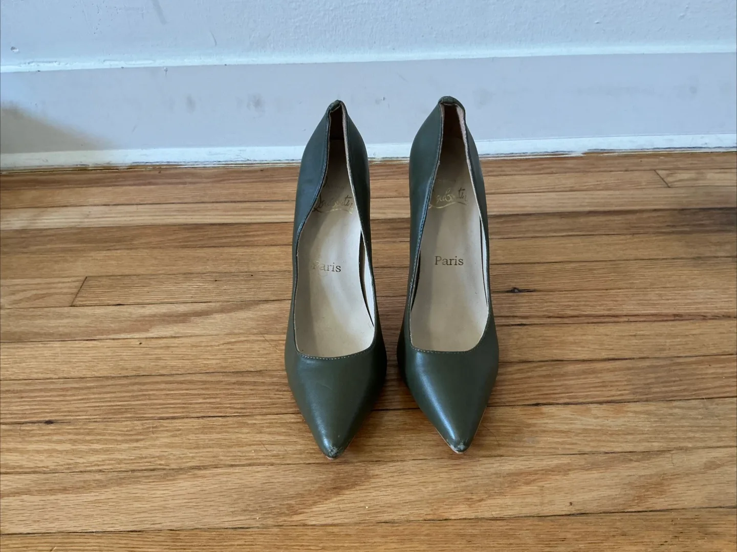 Christian Louboutin Olive Green Heels (Not real) thumbnail