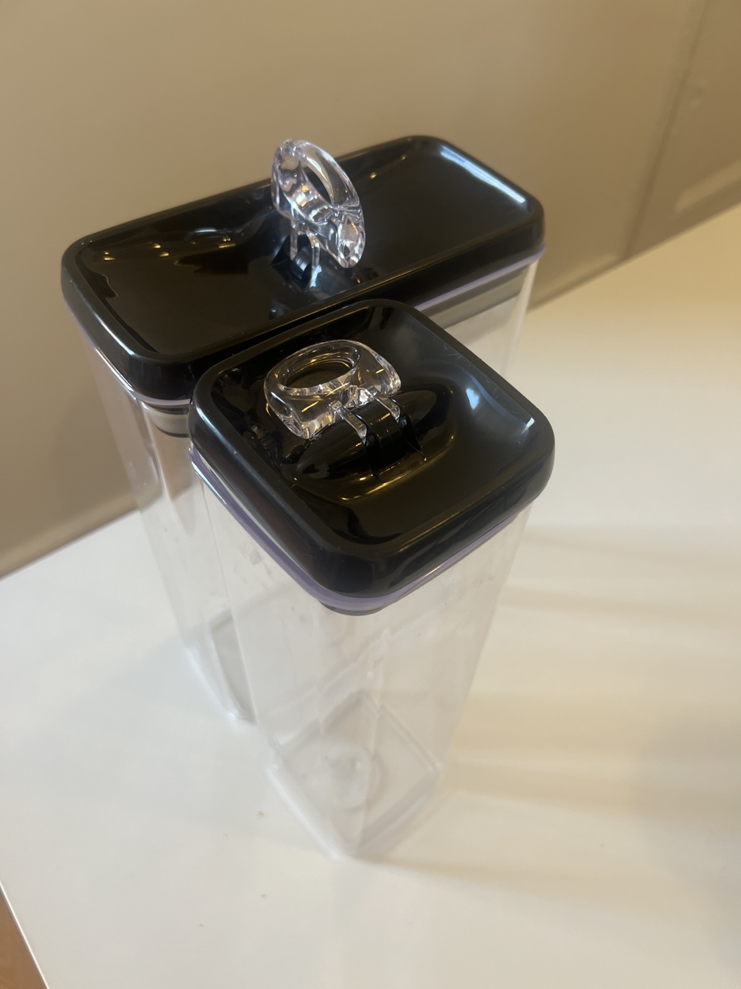 Two Clear Airtight Food Storage Containers - photo 2