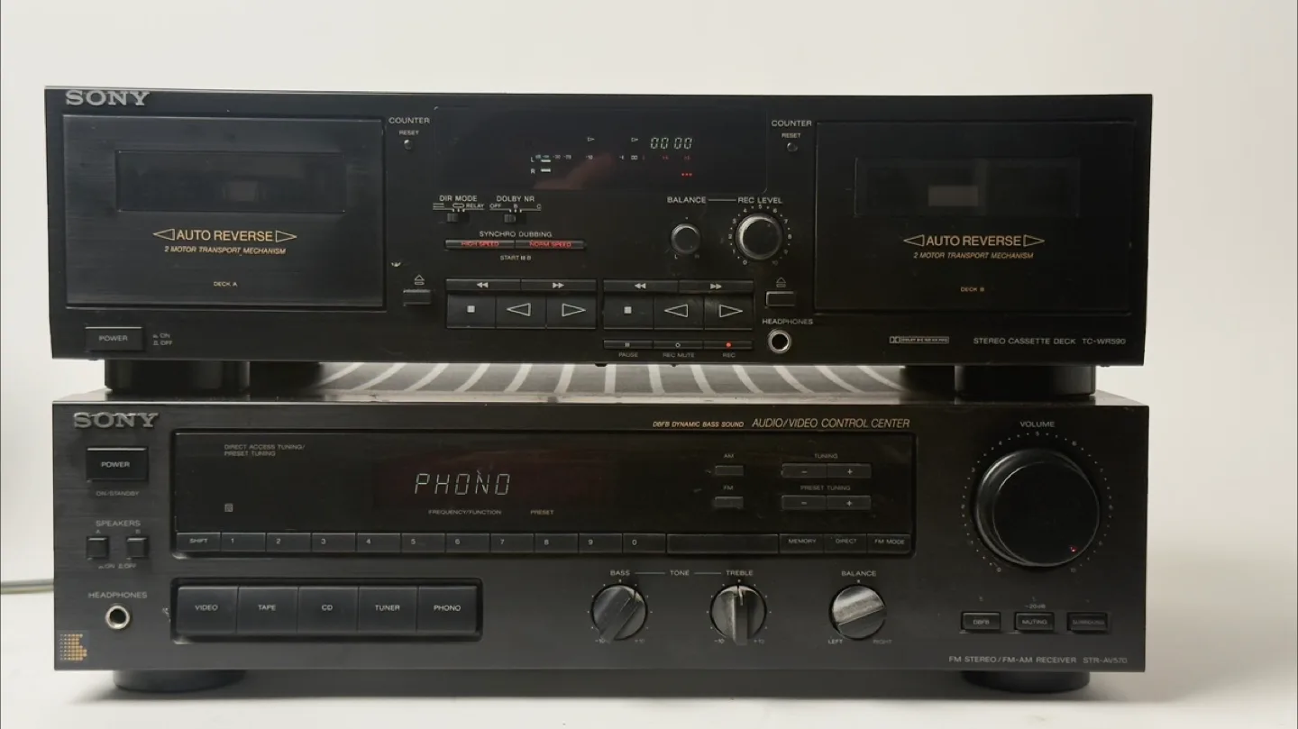 Sony STR-AV570 FM Stereo Receiver and Double Cassette Deck thumbnail