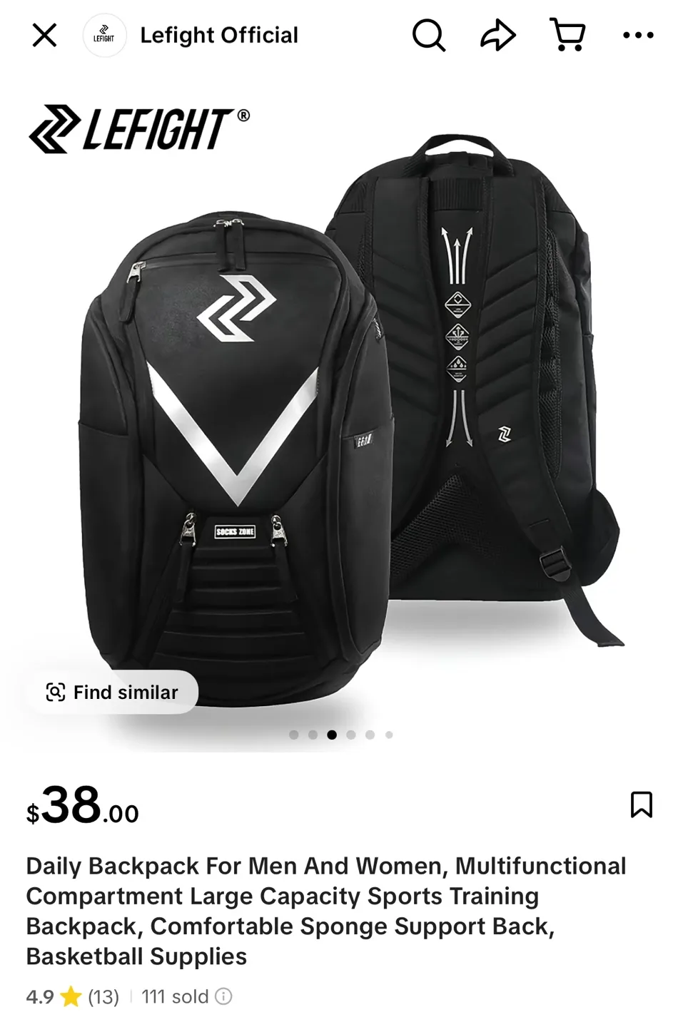 LEFIGHT Multifunctional Sports Training Backpack thumbnail
