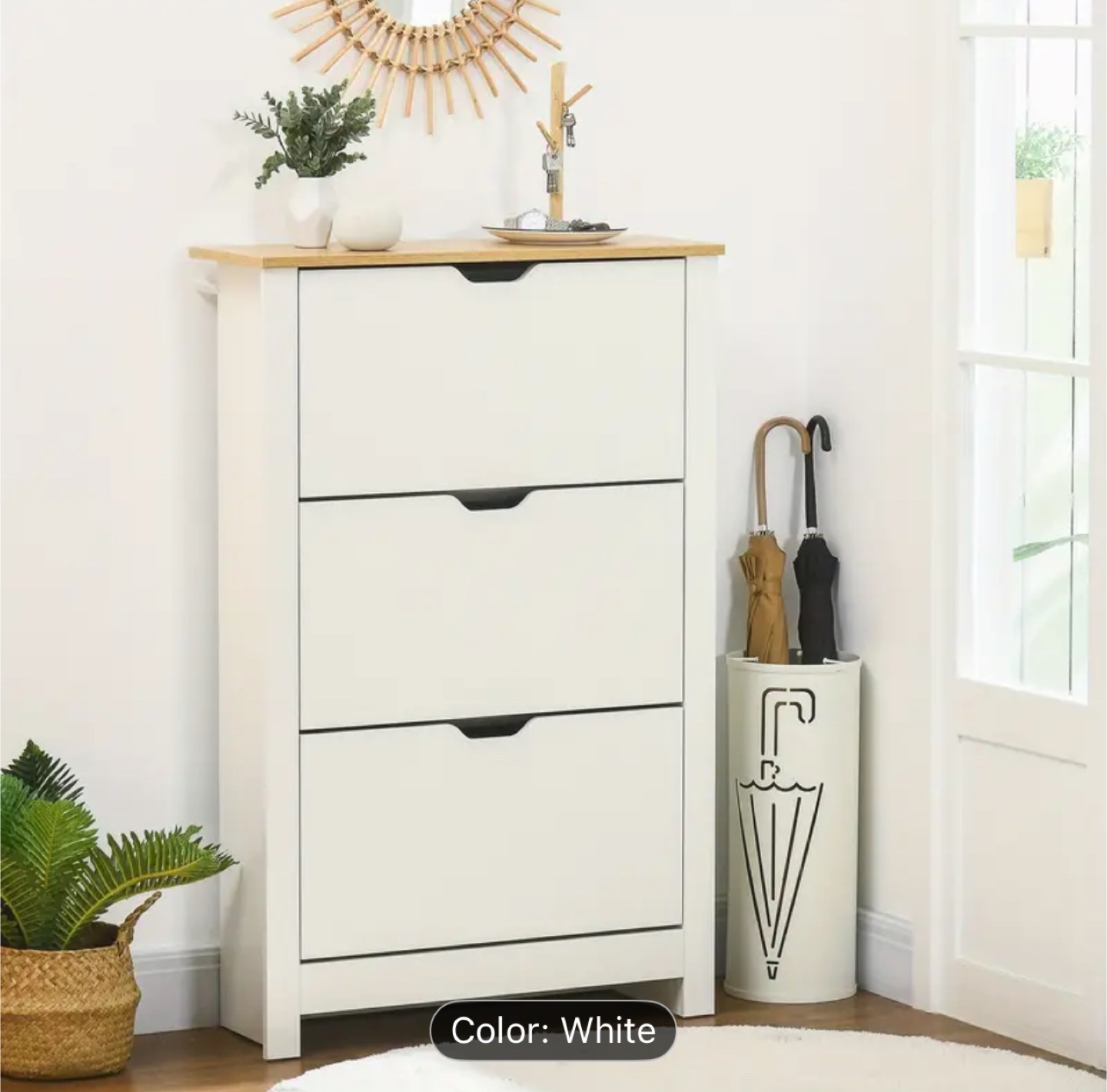 Brand New HOMCOM White Shoe Cabinet - photo 2