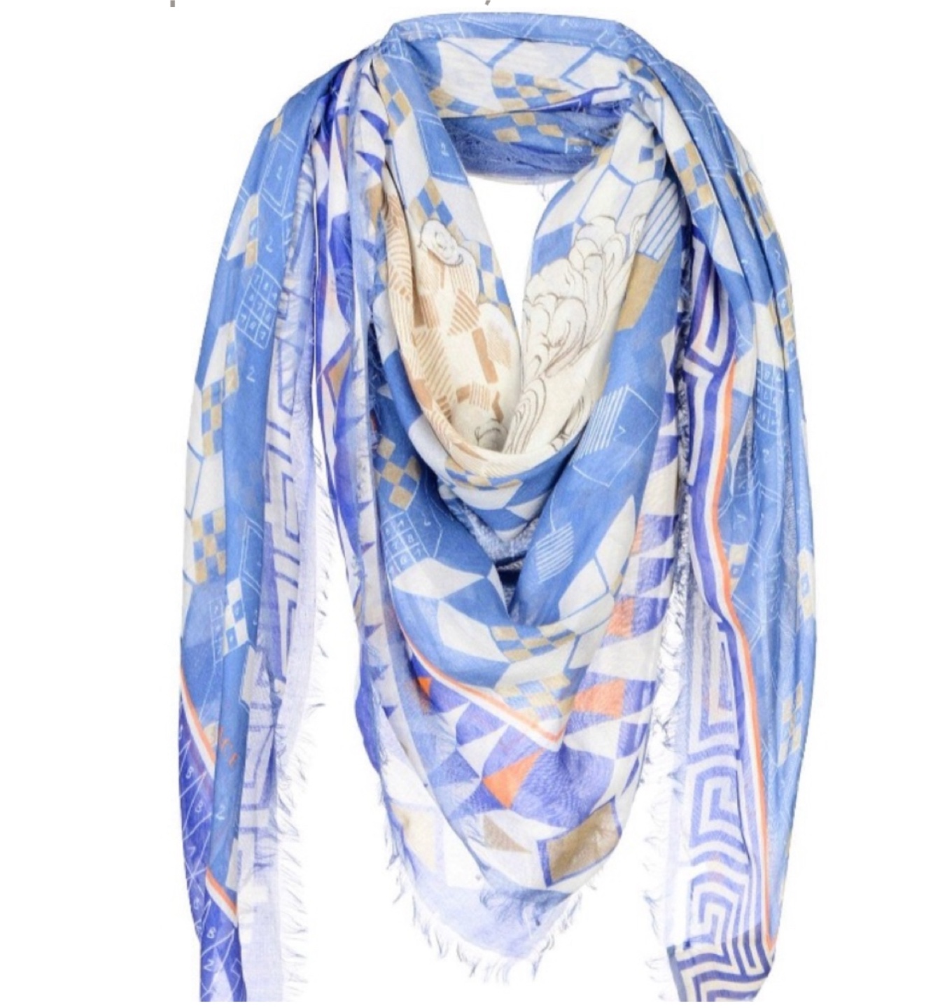 Versace Scarf - Blue & White - photo 3