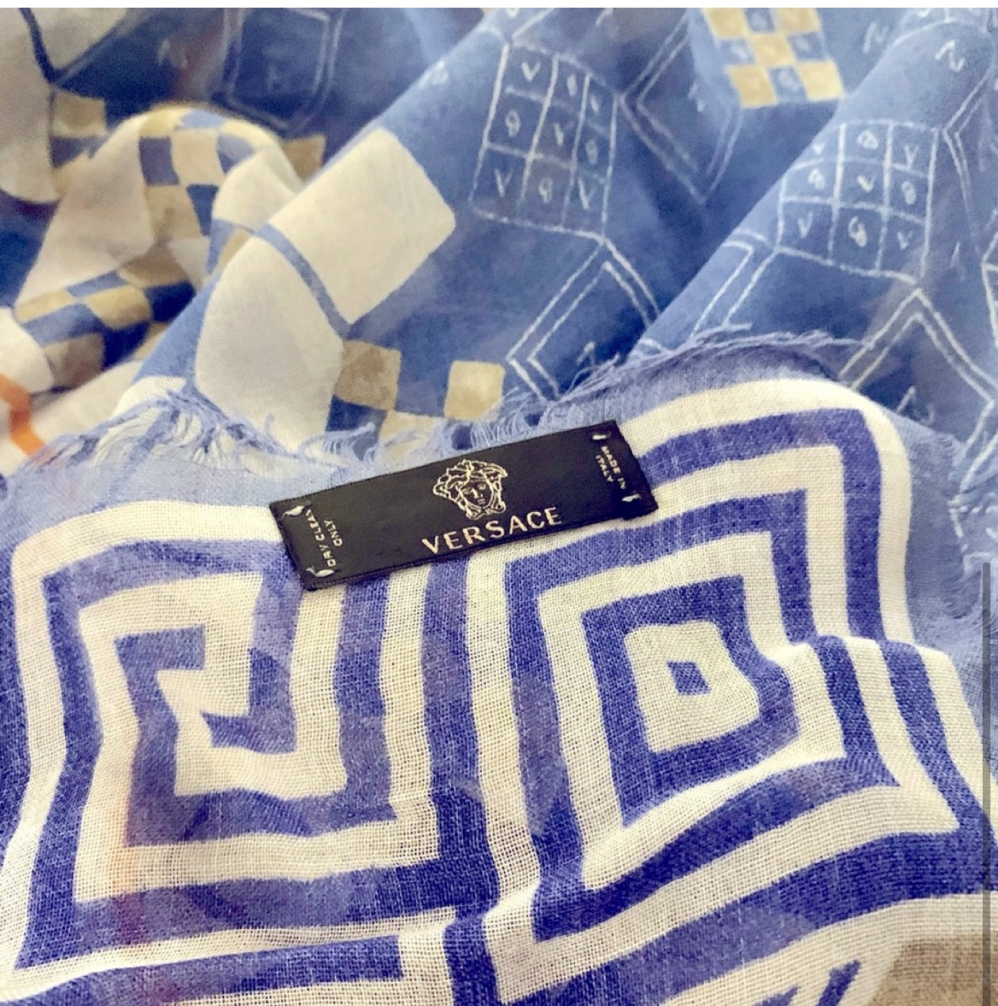 Versace Scarf - Blue & White - photo 2