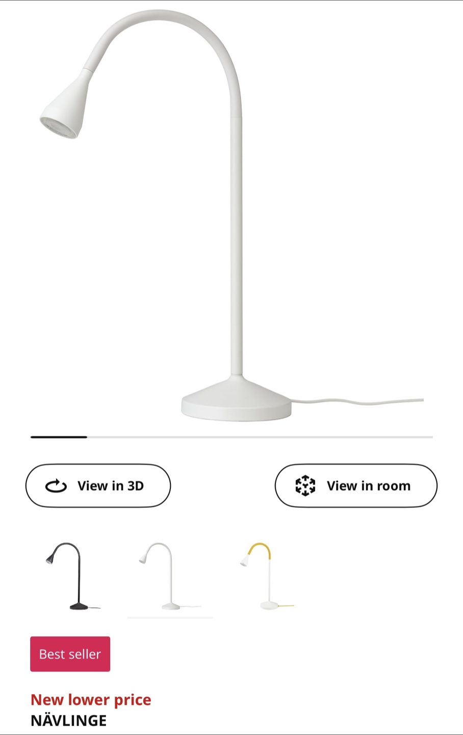 IKEA Nävlinge White LED Work Lamp - photo 4