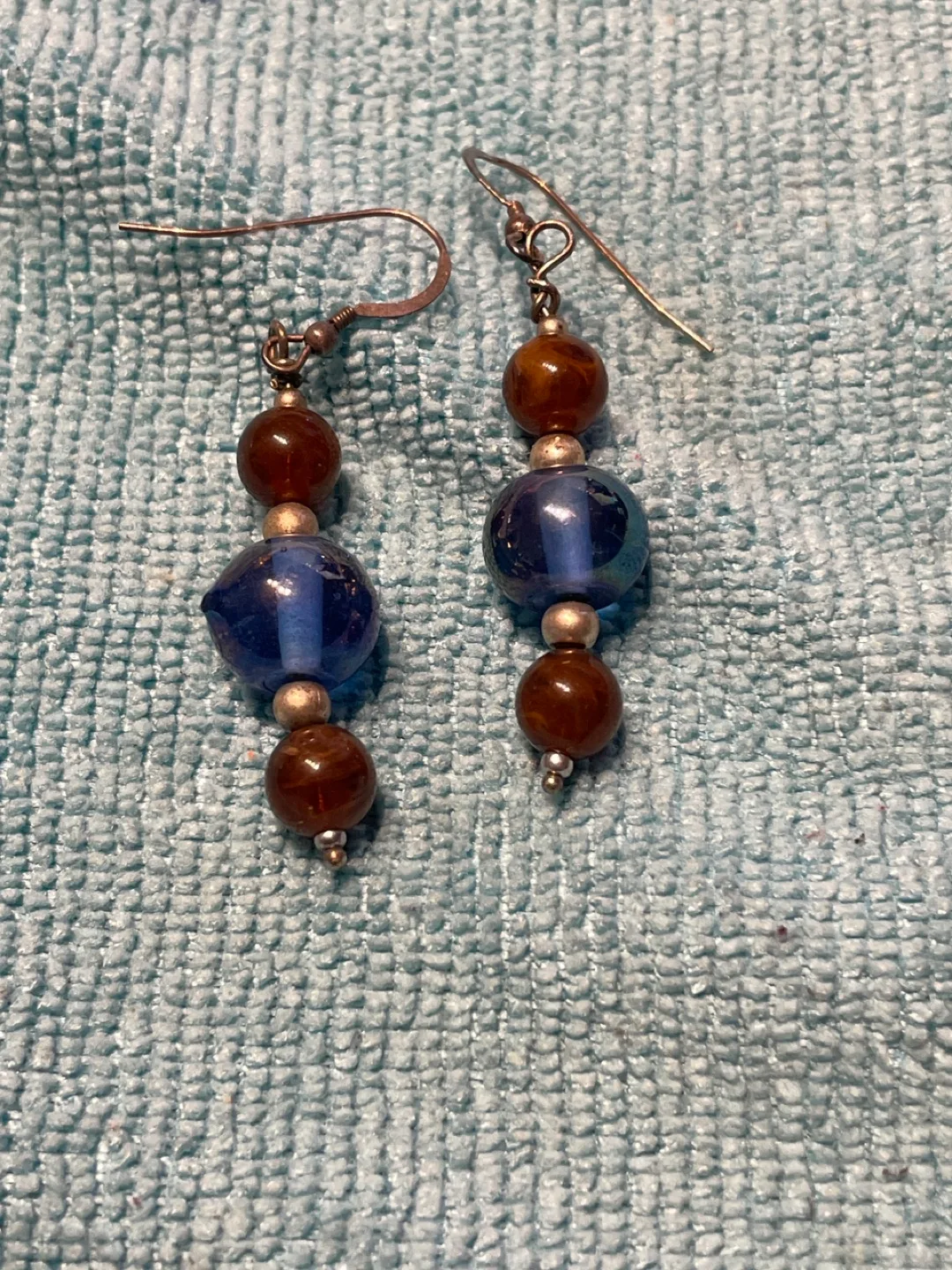 Handmade Beaded Dangle Earrings thumbnail