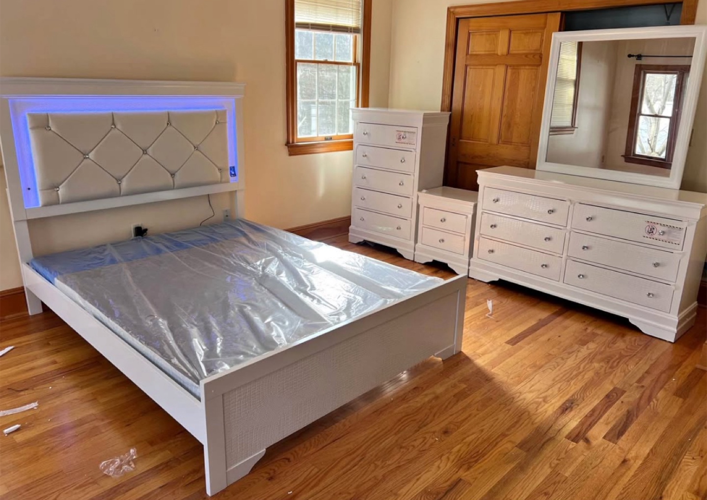 Bedroom Set with LED Lighting