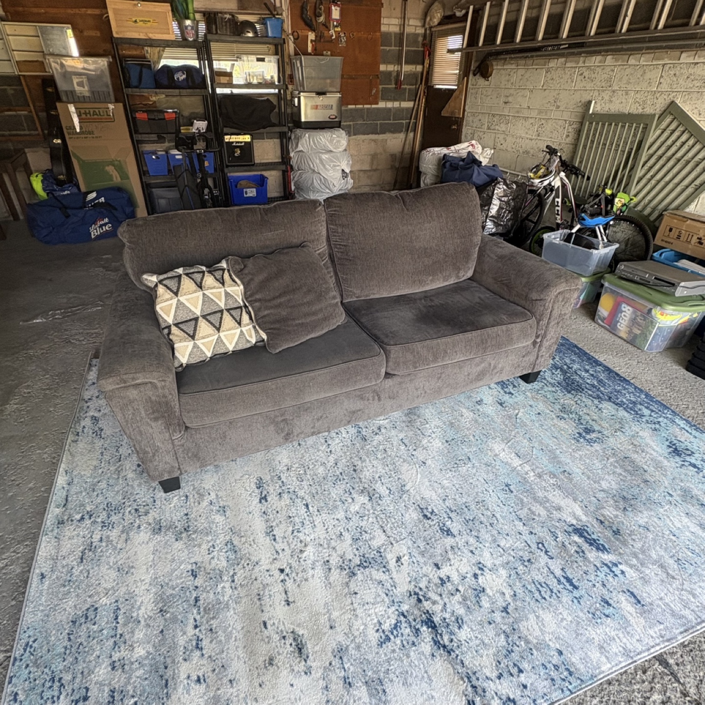Grey 2-Seater Sofa