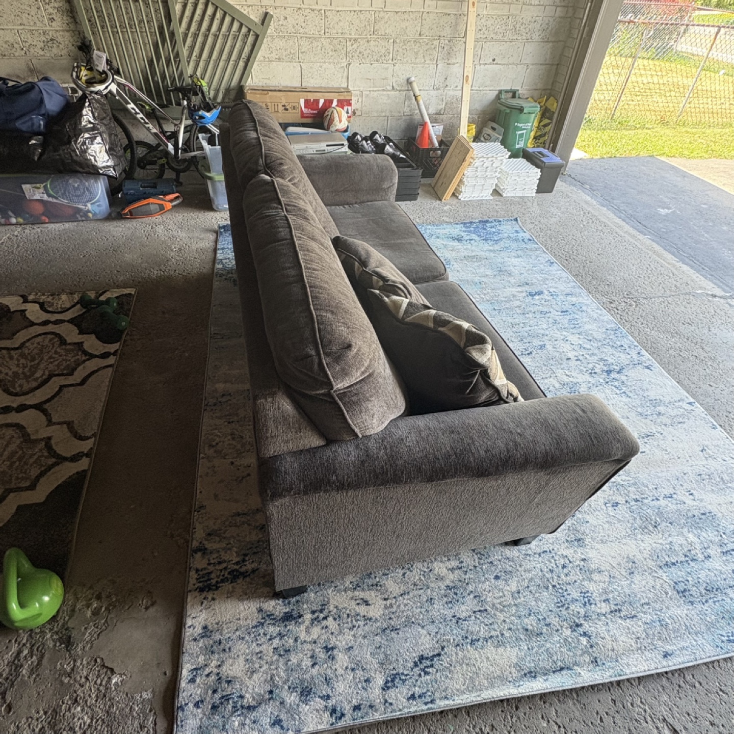 Grey 2-Seater Sofa - photo 2