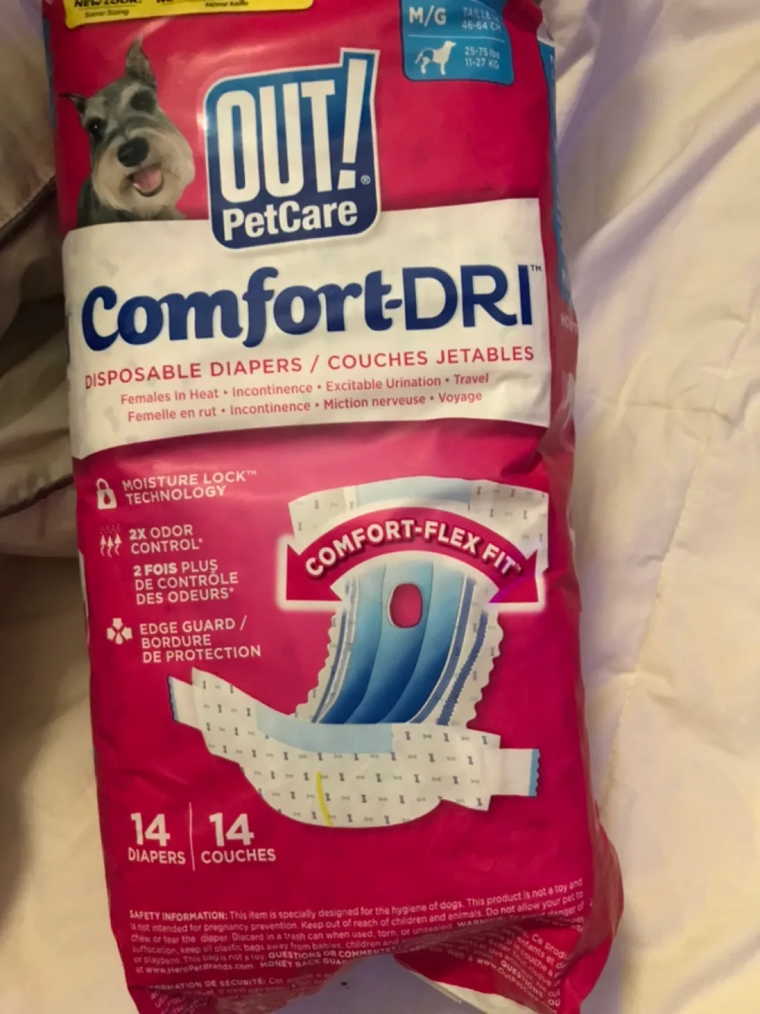 🇨🇦OUT! PetCare Comfort-DRI Diapers - Size M/L thumbnail