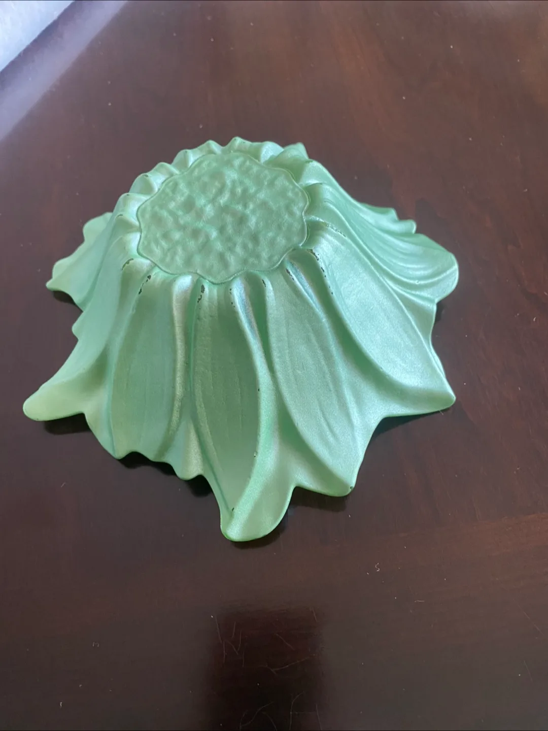 Green Flower Glass Bowl image indicator(3)