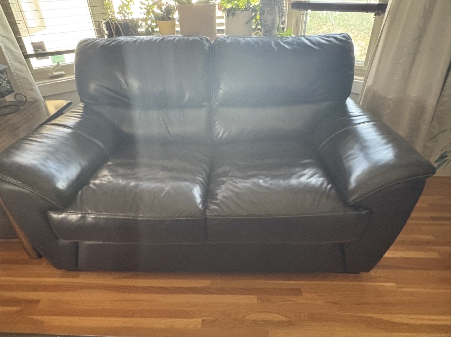 La-Z-Boy Brown Leather Loveseat Sofa