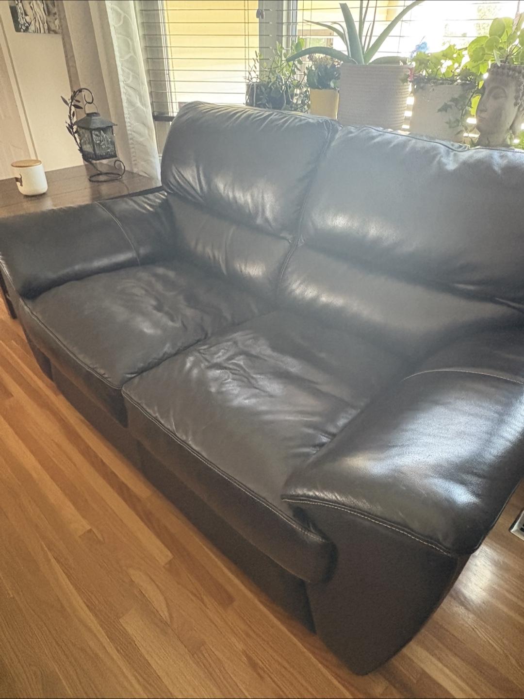 La-Z-Boy Brown Leather Loveseat Sofa - photo 3