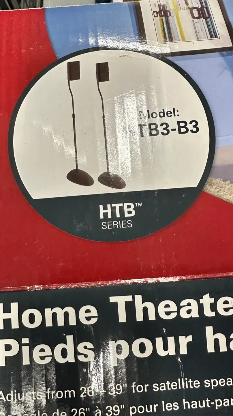 Sanus HTB3-B3 Home Theatre Speaker Stands thumbnail
