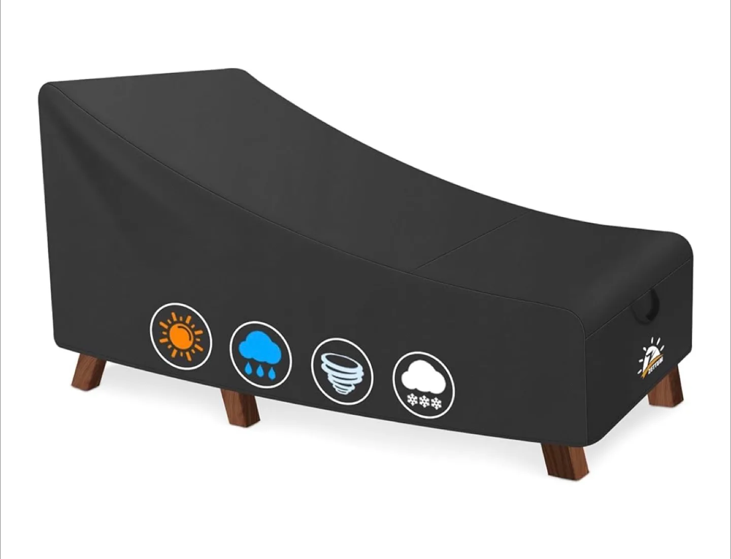 Zettum Chaise Lounge Cover - Black thumbnail