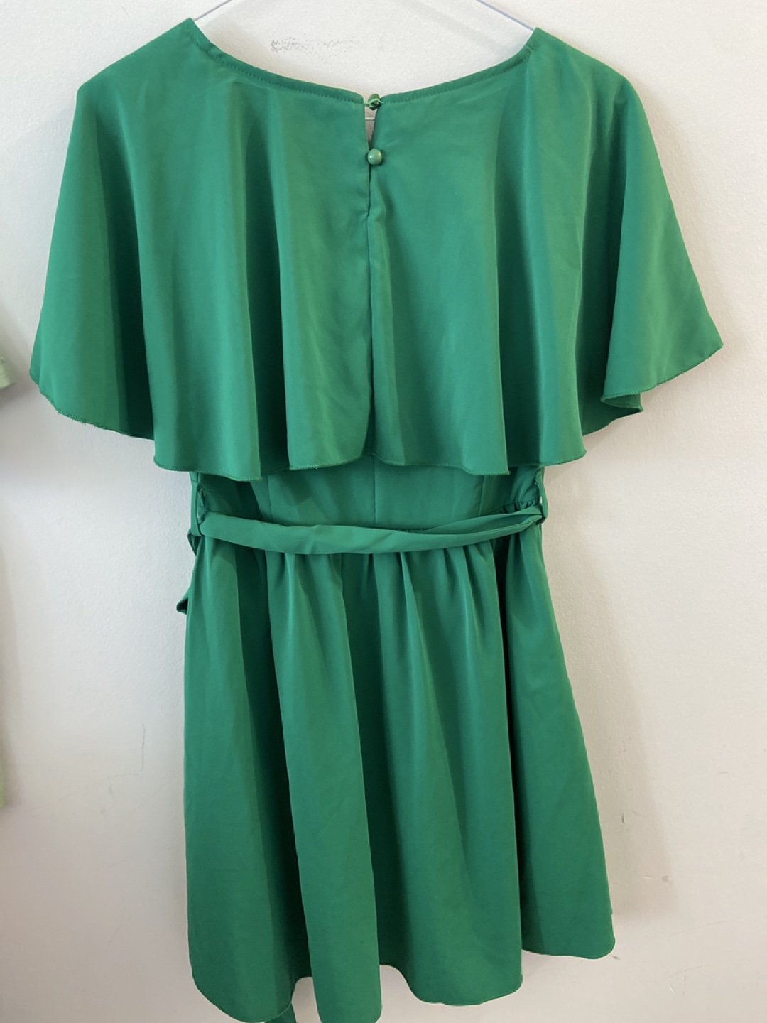 Green Wrap Dress with Belt - photo 2