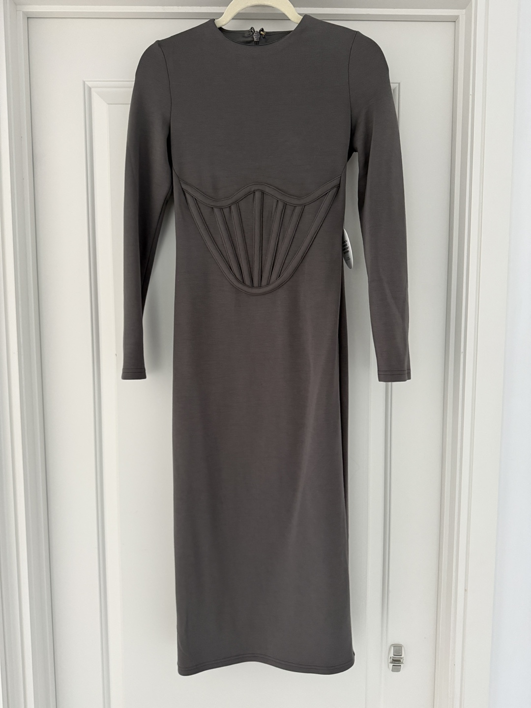 Sheike Charcoal Grey Long Sleeve Dress - photo 3