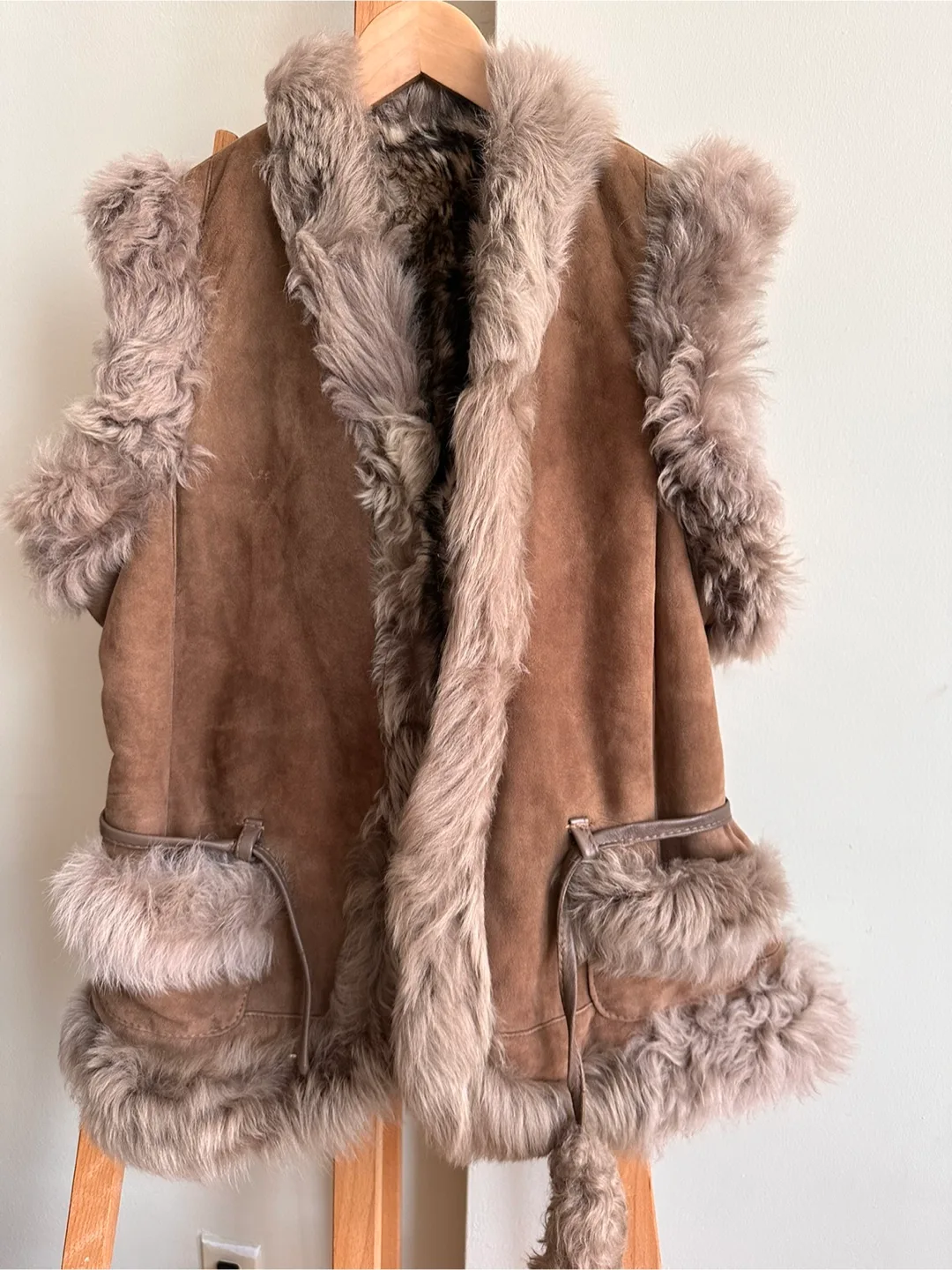 Brown Fur Trimmed Vest thumbnail