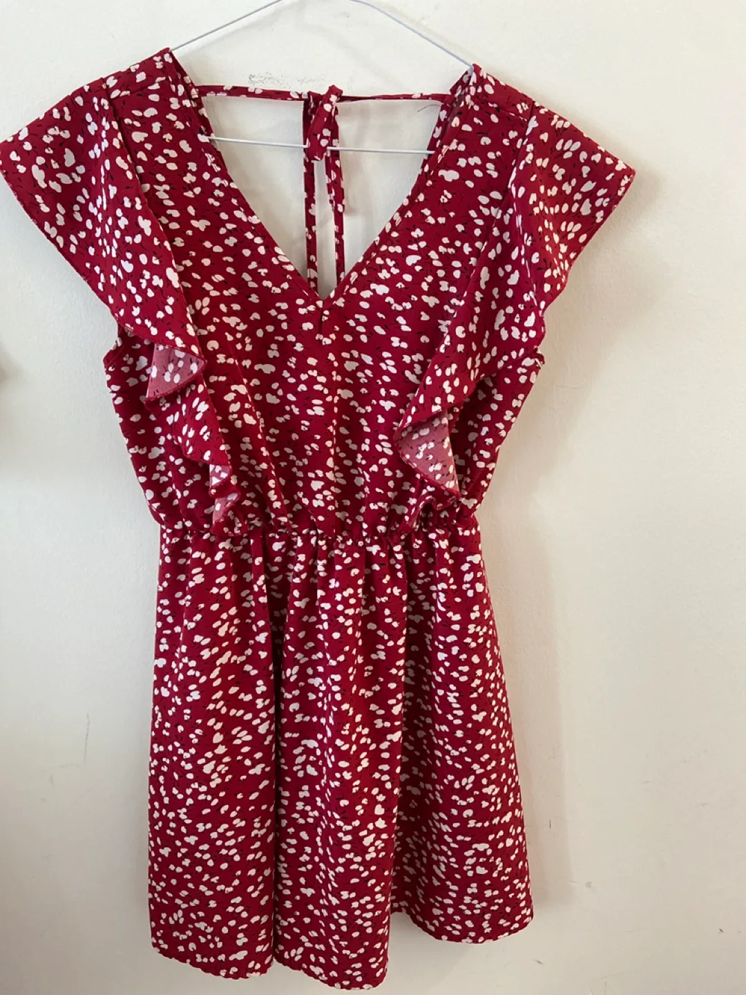 Red & White Print Dress thumbnail