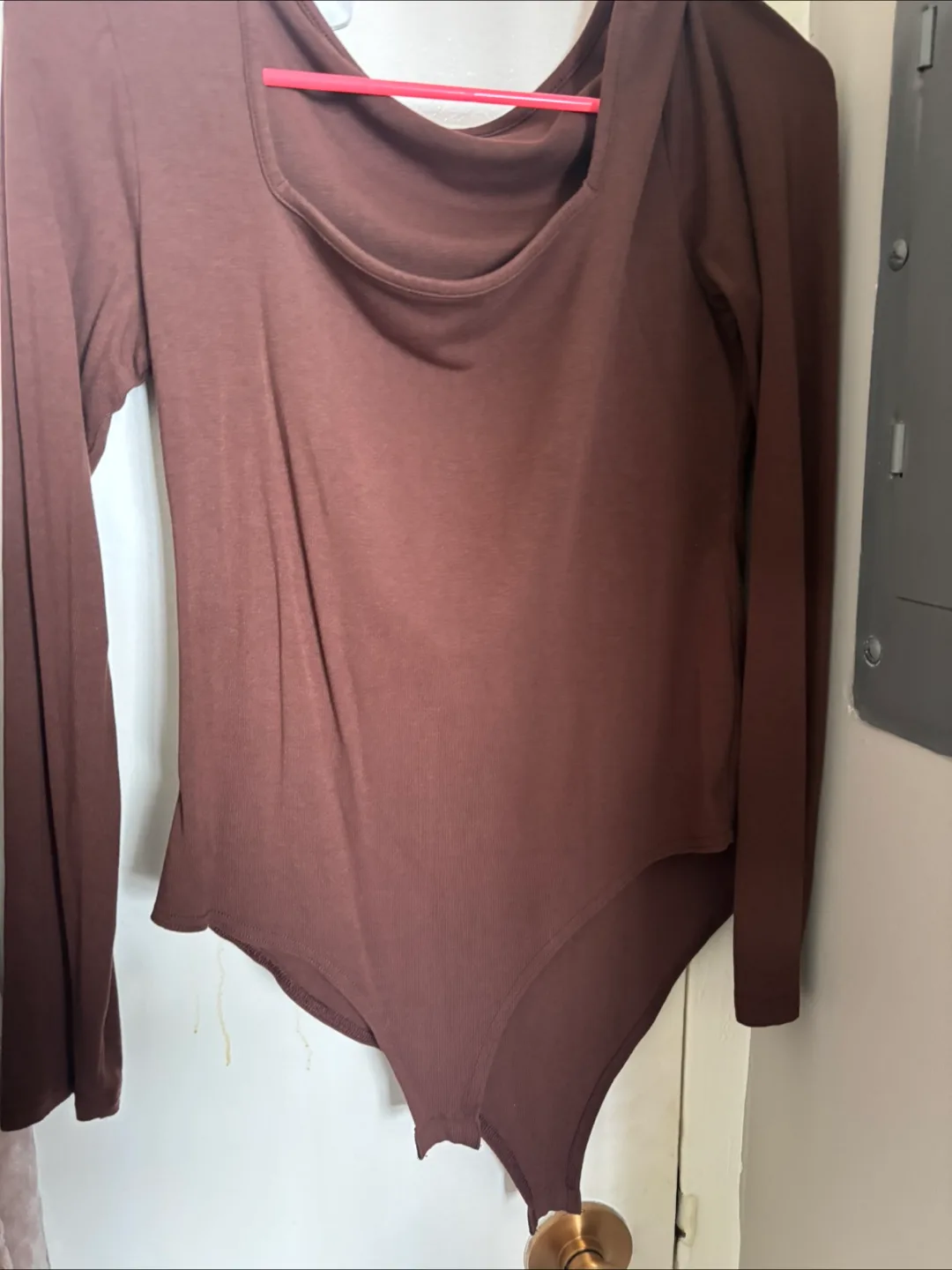 Brown Long Sleeve Bodysuit thumbnail