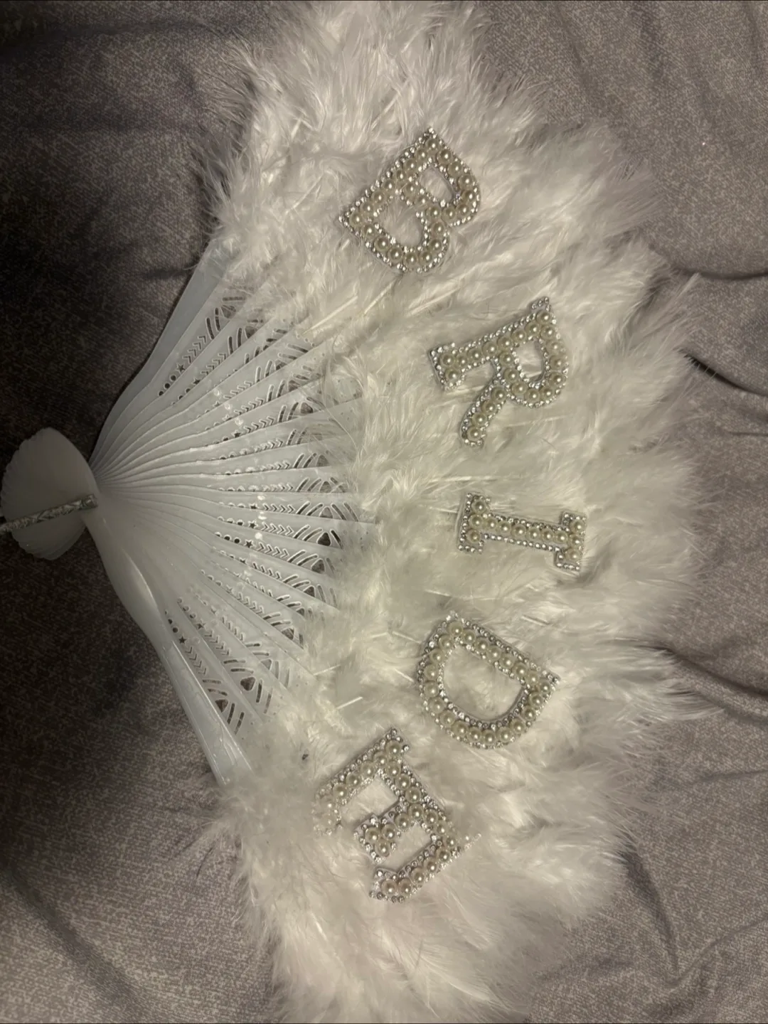 Bride Feather Fan - Wedding Accessory thumbnail
