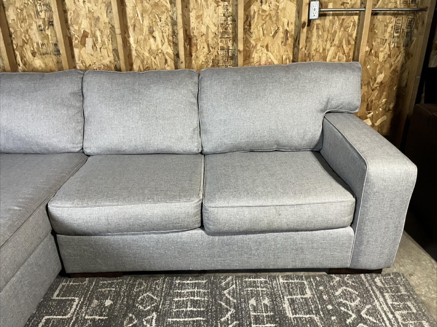 FREE DELIVERY - Ashley Furniture Gray Sectional w/ Chaise - photo 3
