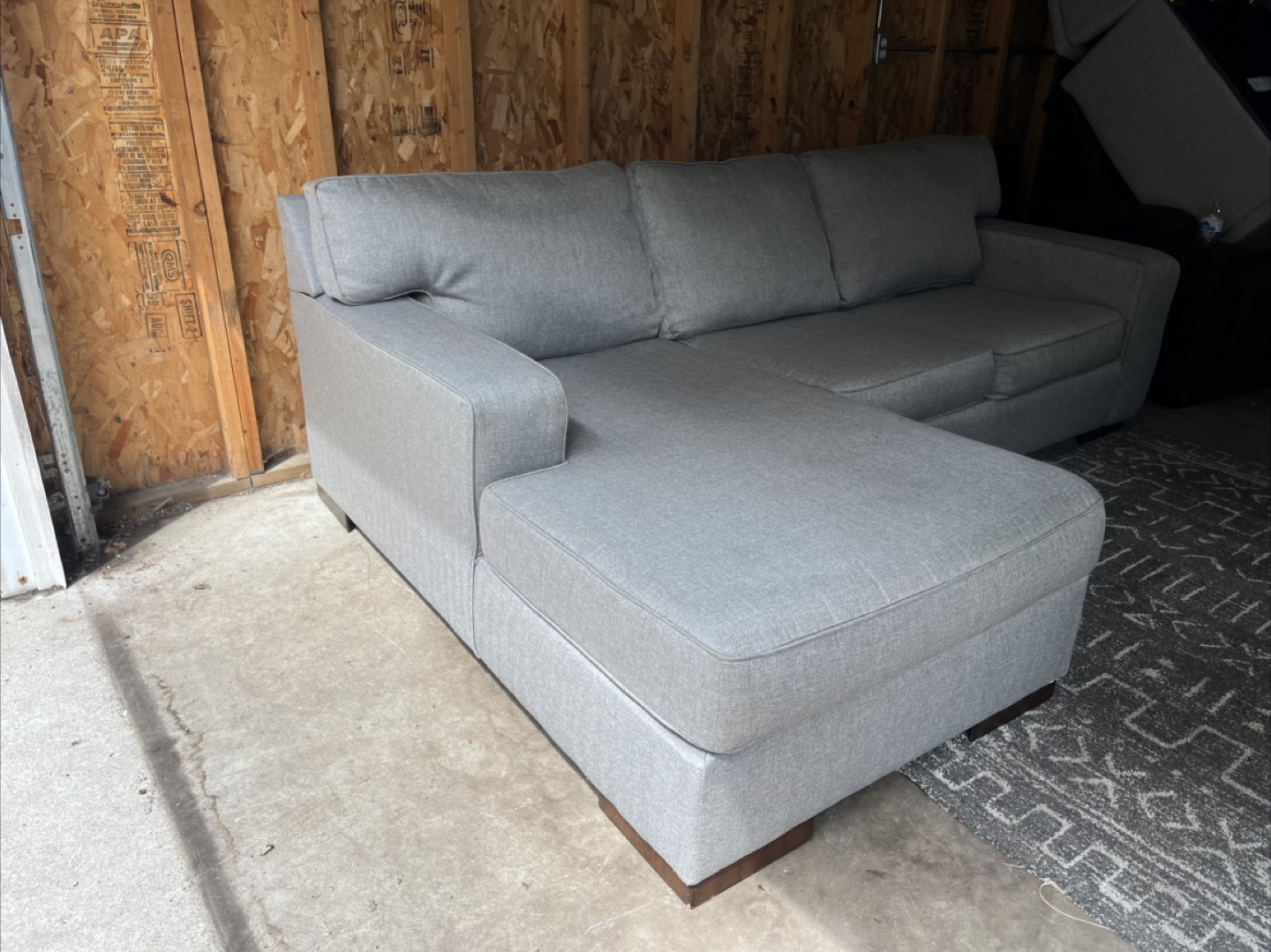 FREE DELIVERY - Ashley Furniture Gray Sectional w/ Chaise - photo 5